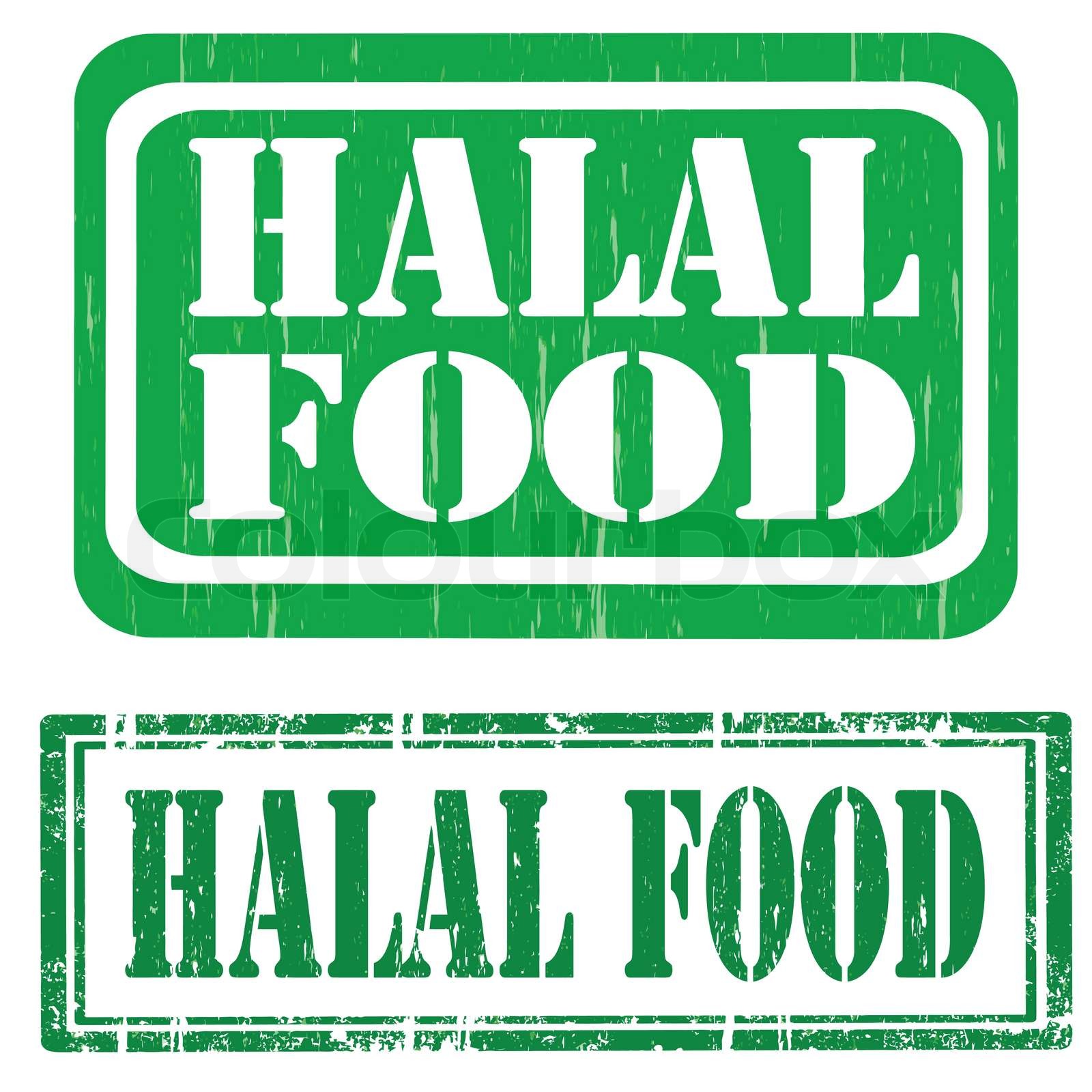 Halal Foodstamps Stock vector Colourbox