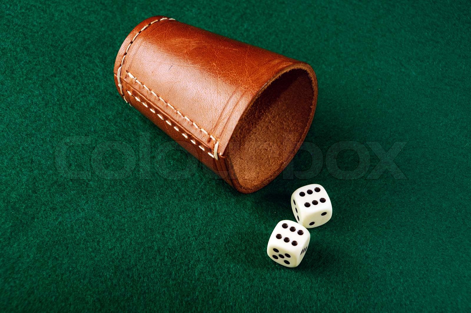 dice cup Stock image Colourbox