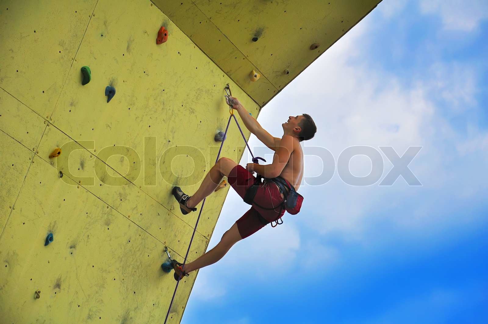 Young man climber | Stock image | Colourbox