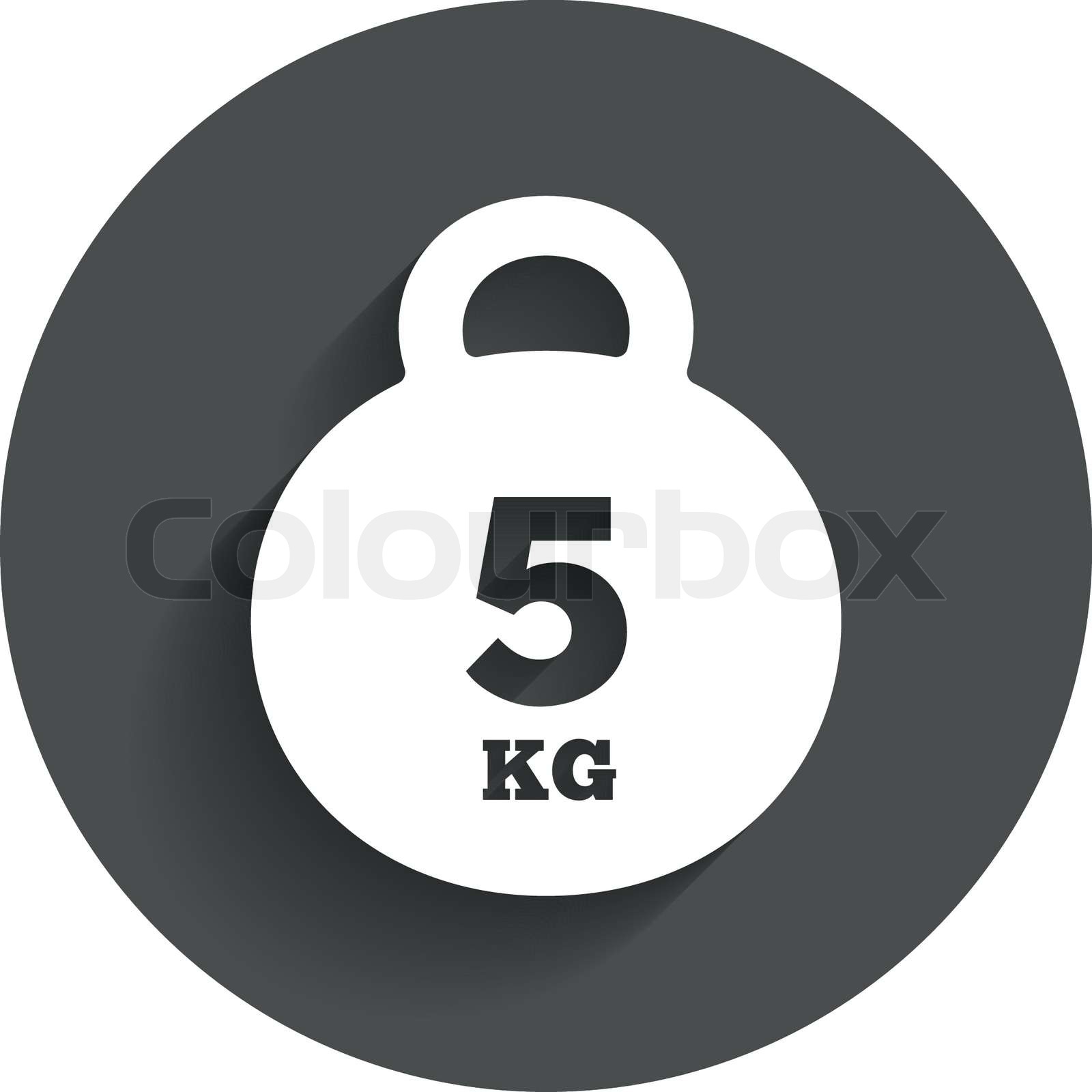 Gewicht Zeichen Symbol. 5 Kilogramm (kg). Sport-symbol | Stock-Vektor ...