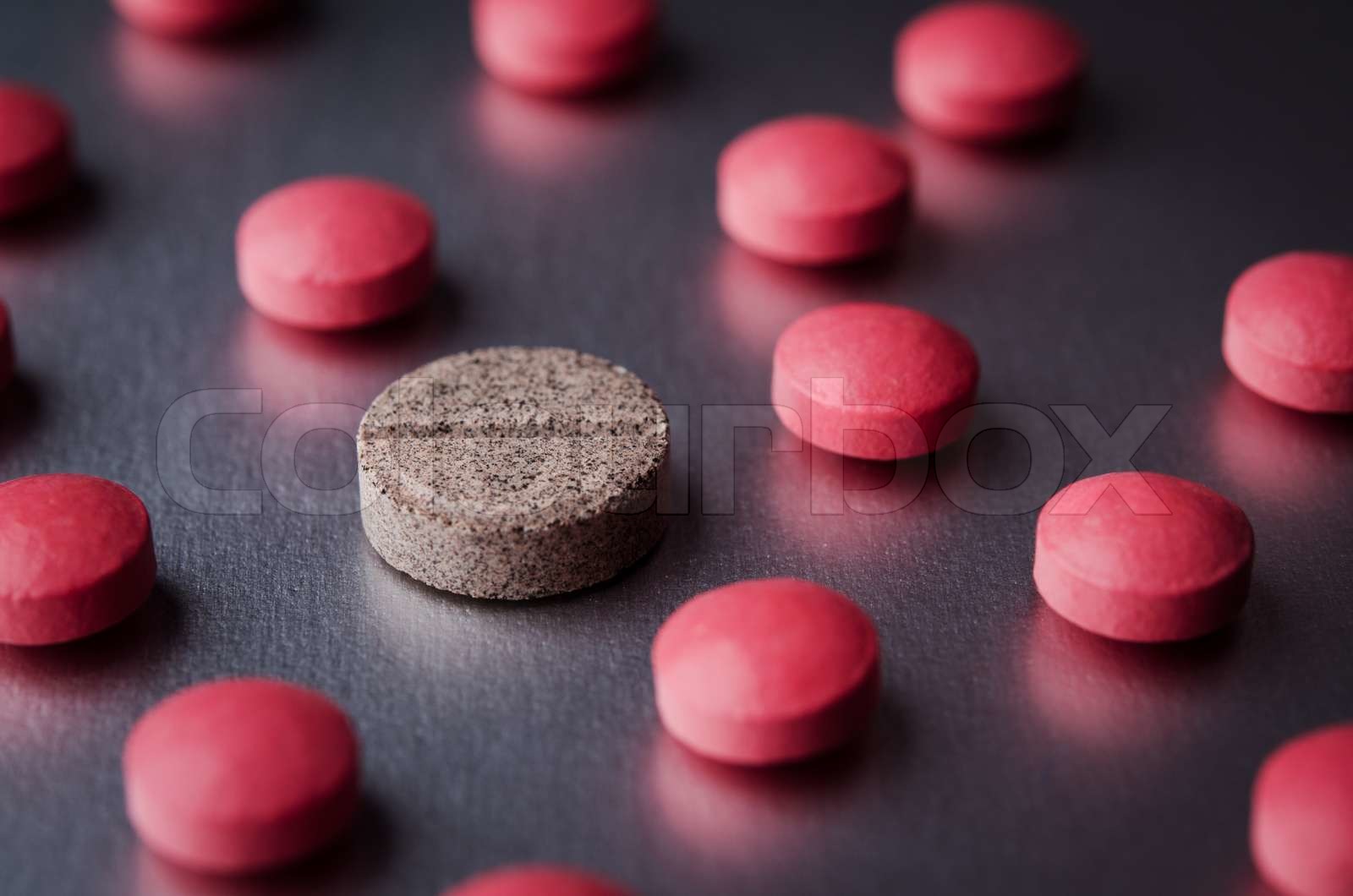 red tablets | Stock image | Colourbox