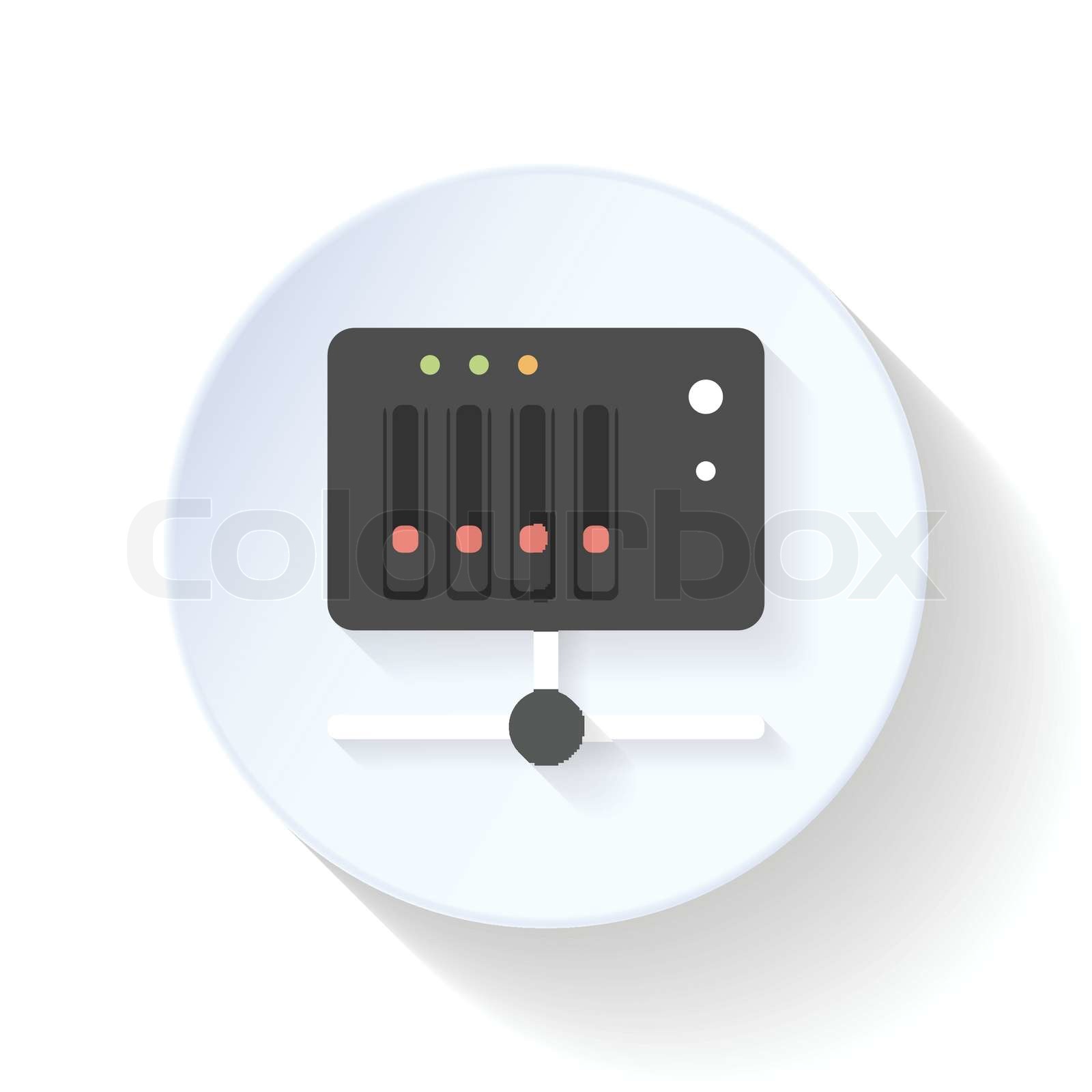 NAS server flat icon | Stock vector | Colourbox