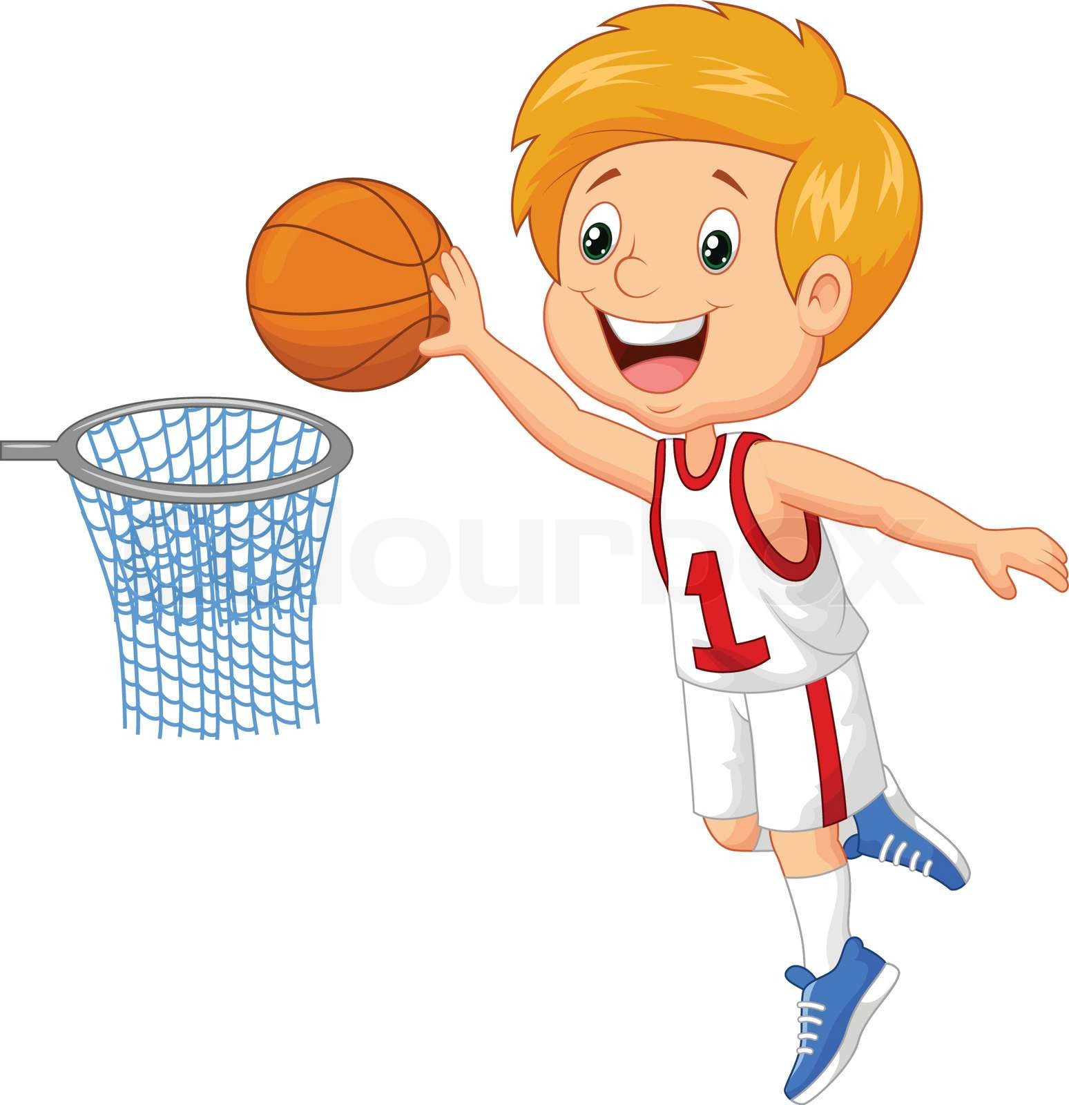 spielen, heiter, basketball StockVektor Colourbox