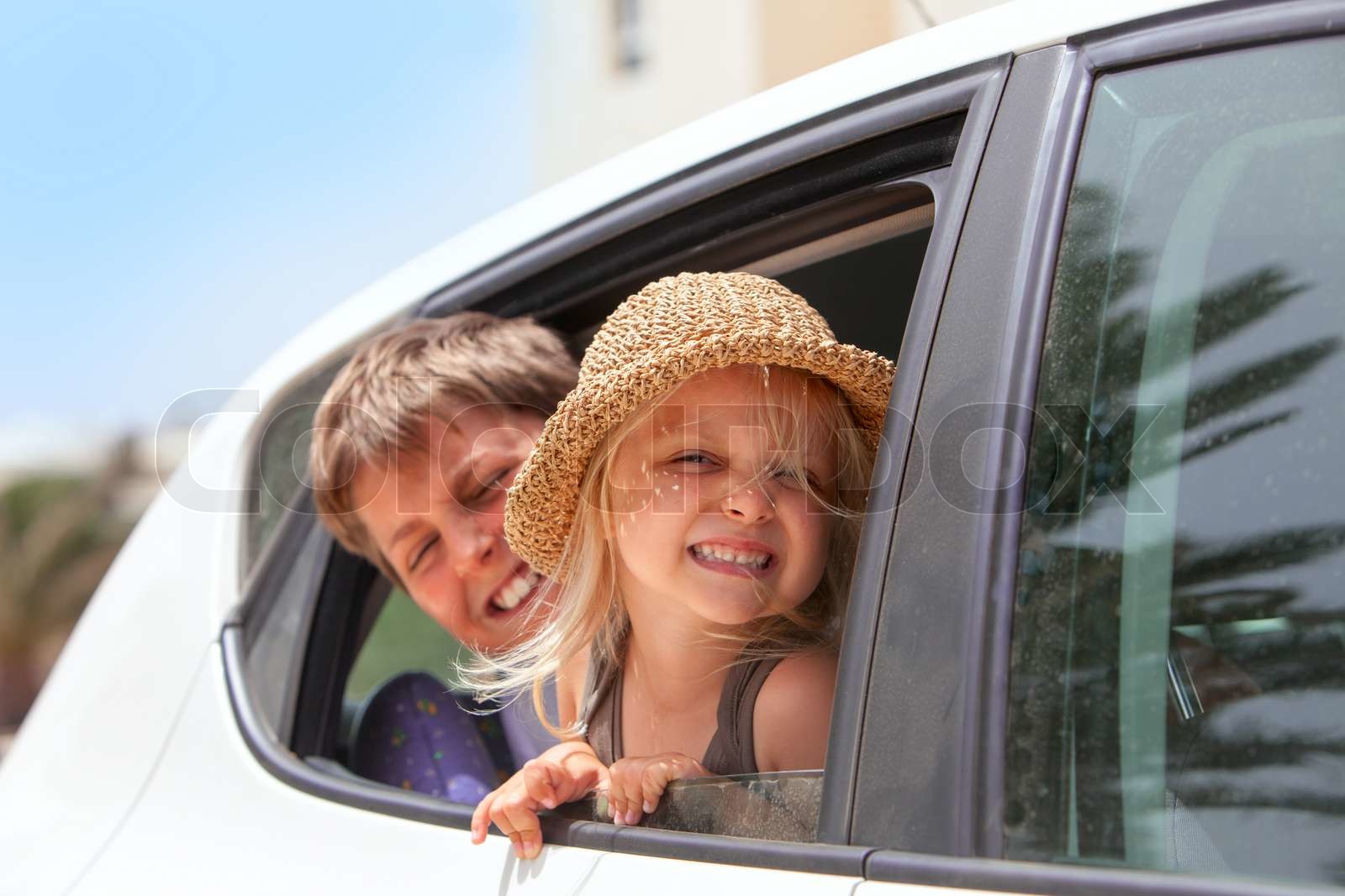 auto, ferien, familie | Stock Bild | Colourbox