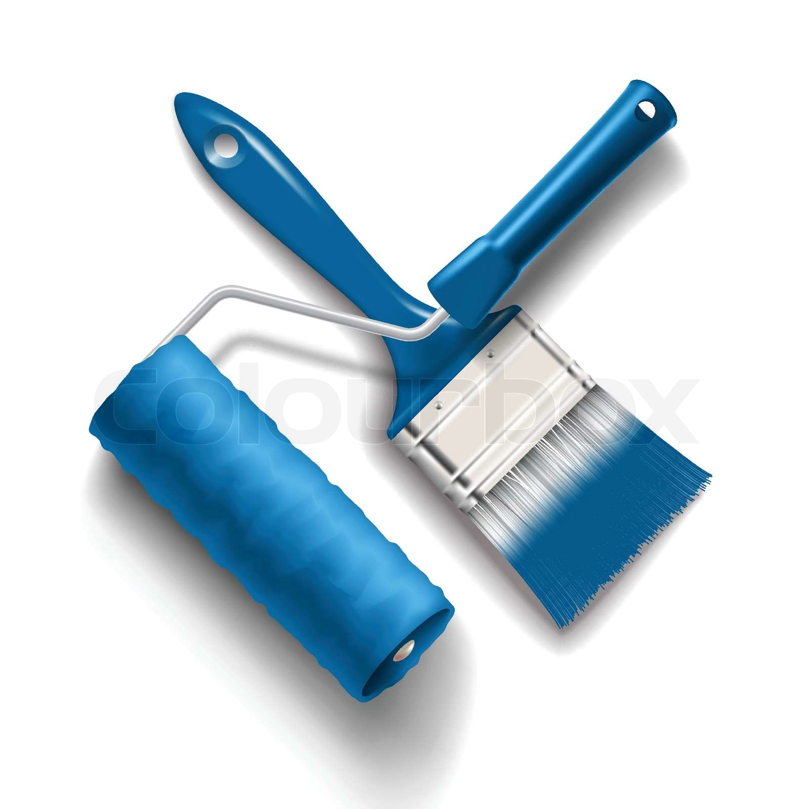 paint brush and roller Stock vector Colourbox