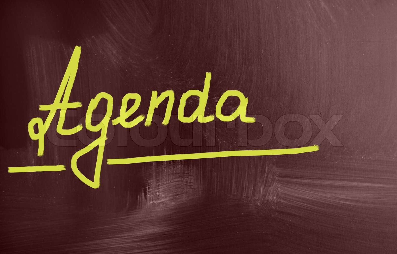 agenda concept Stock image Colourbox