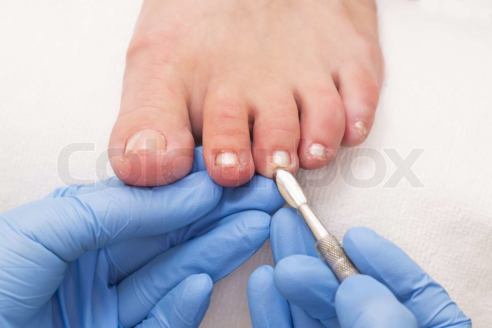 Process Of Pedicure At Beauty Salon Stock Image Colourbox