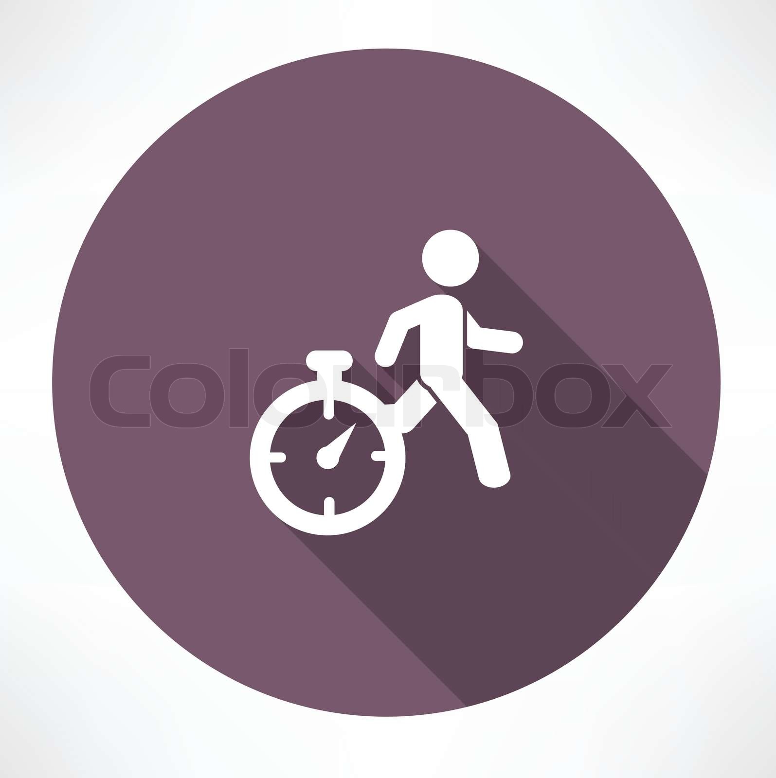 man running out of time icon | Stock vector | Colourbox