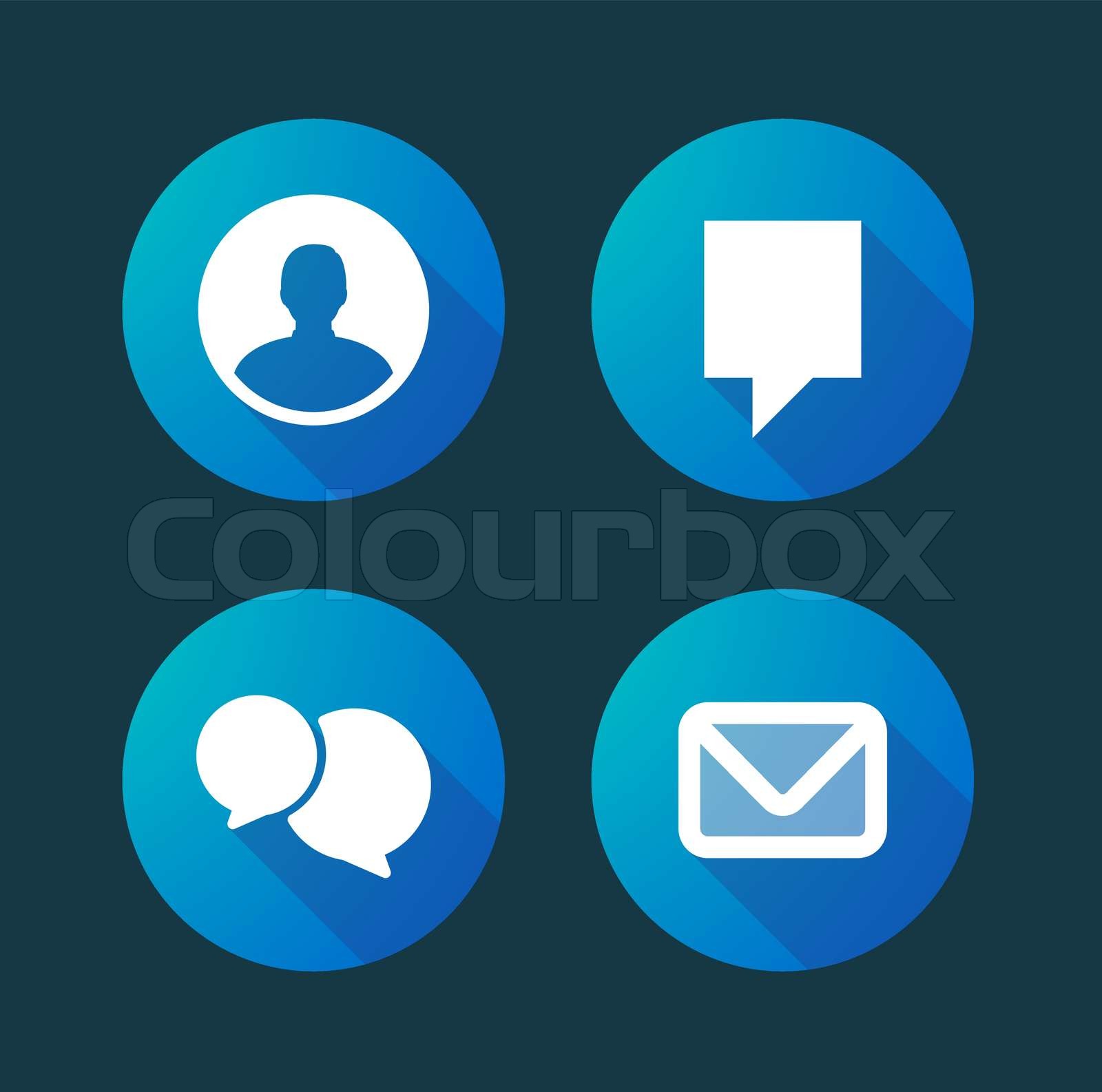 Long shadow icon set | Stock vector | Colourbox