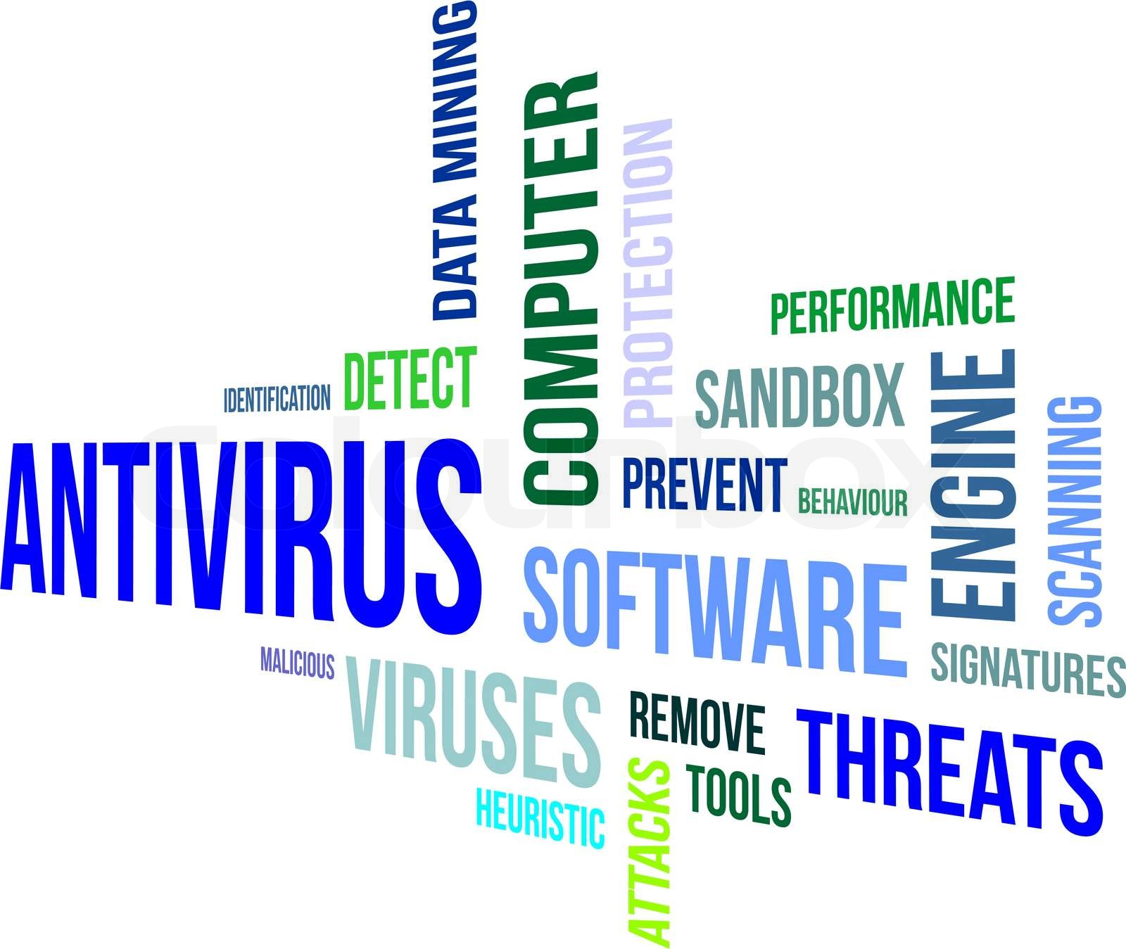 word cloud - antivirus | Stock vector | Colourbox