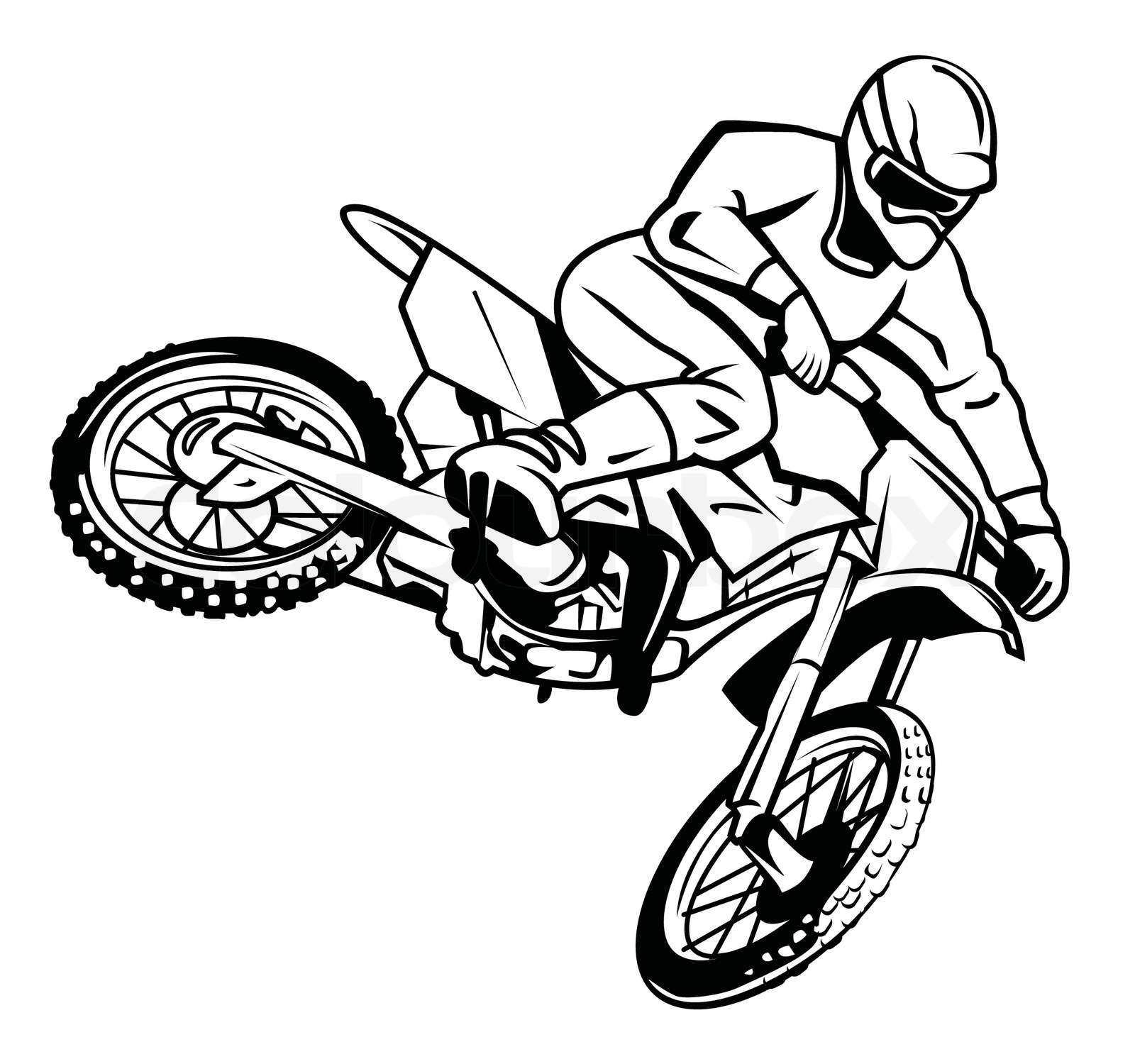 black motocross rider