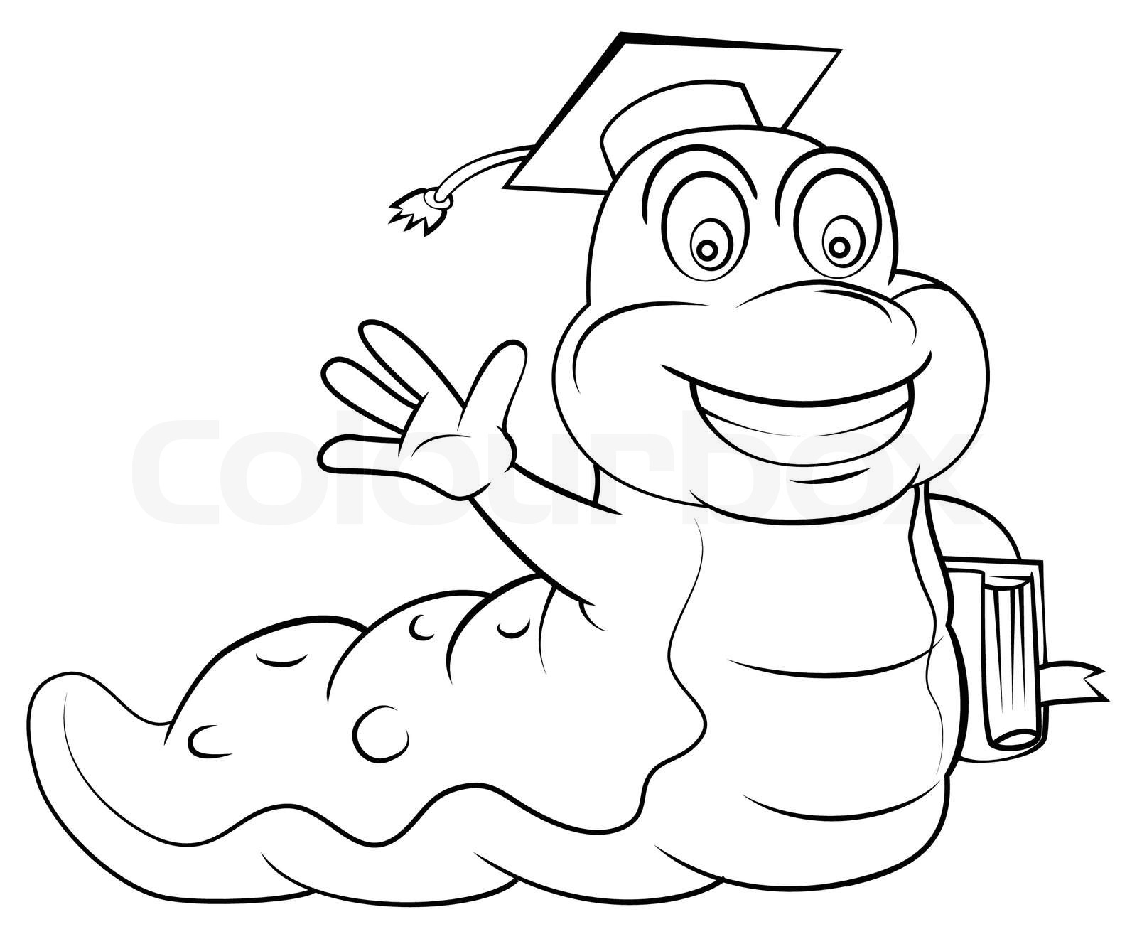 bücherwurm, wurm, einfärben | Stock-Vektor | Colourbox