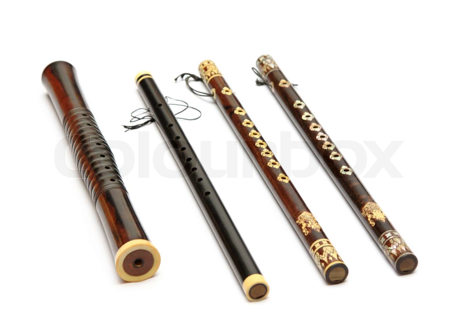 Thai musical instrument for blowing ,Set of Thailand flute style ...