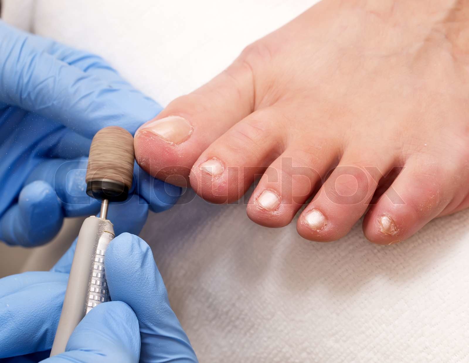 Process Of Pedicure At Beauty Salon Stock Image Colourbox