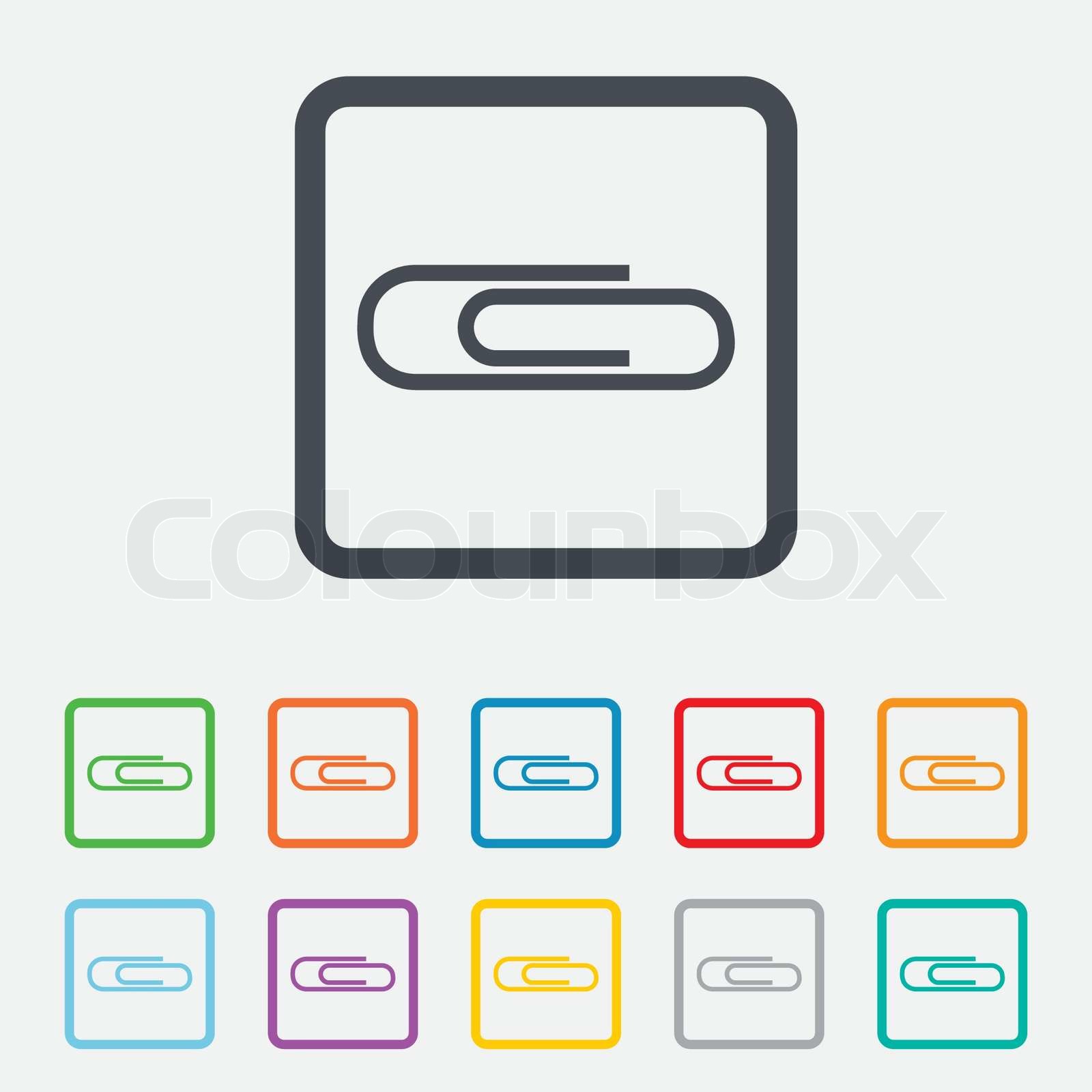 Paper clip sign icon. Clip symbol. Stock vector Colourbox