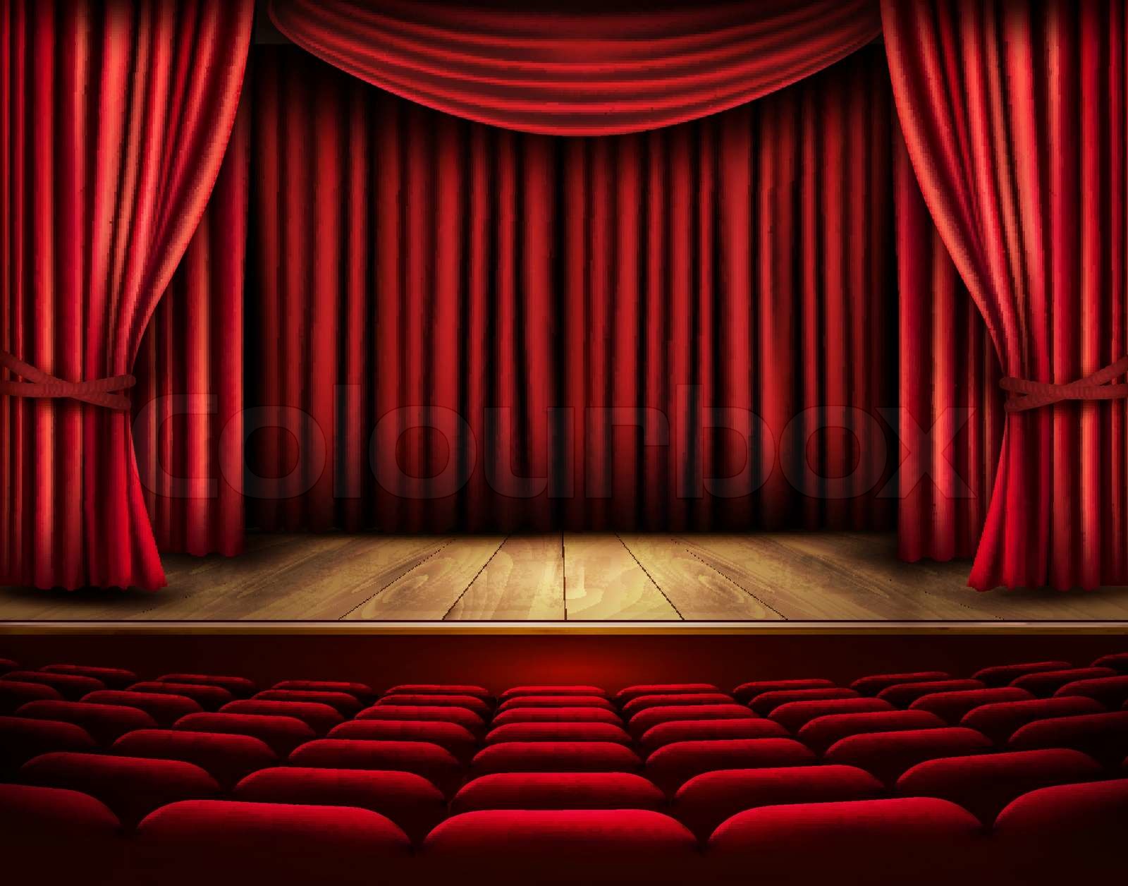 vorhang, theater, kunst StockVektor Colourbox