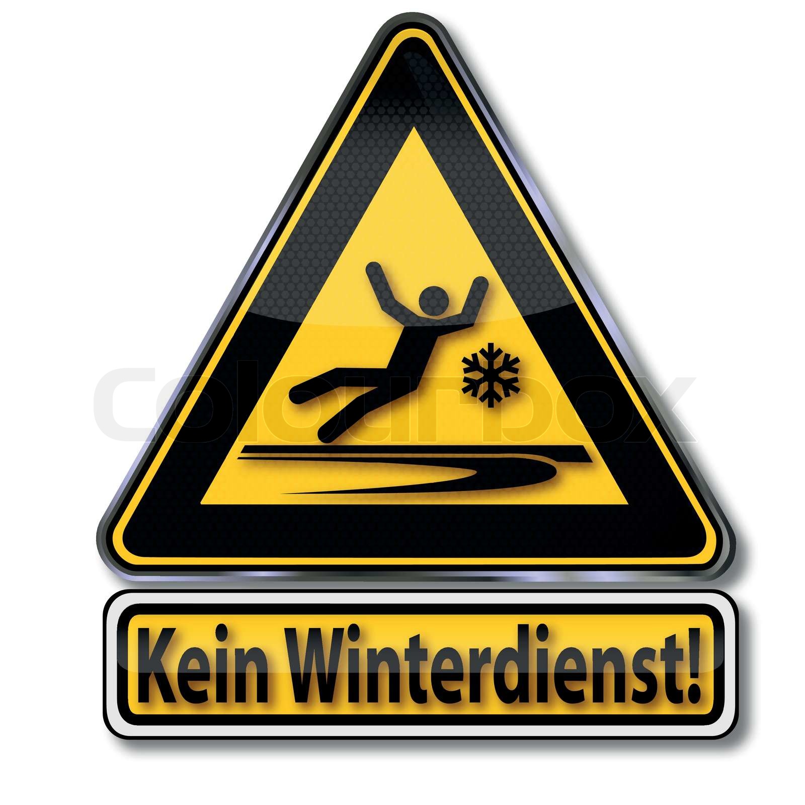 Warnschild 'Achtung Kein Winterdienst' – Wetterfestes Alu-Schild 20x30 Cm Für Privatwege & Zufahrten