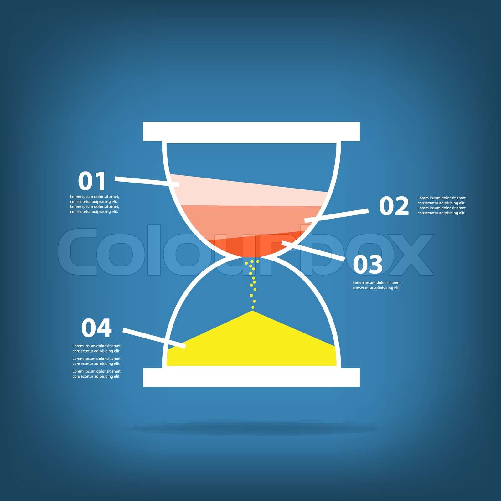 Sand clock. | Stock vector | Colourbox