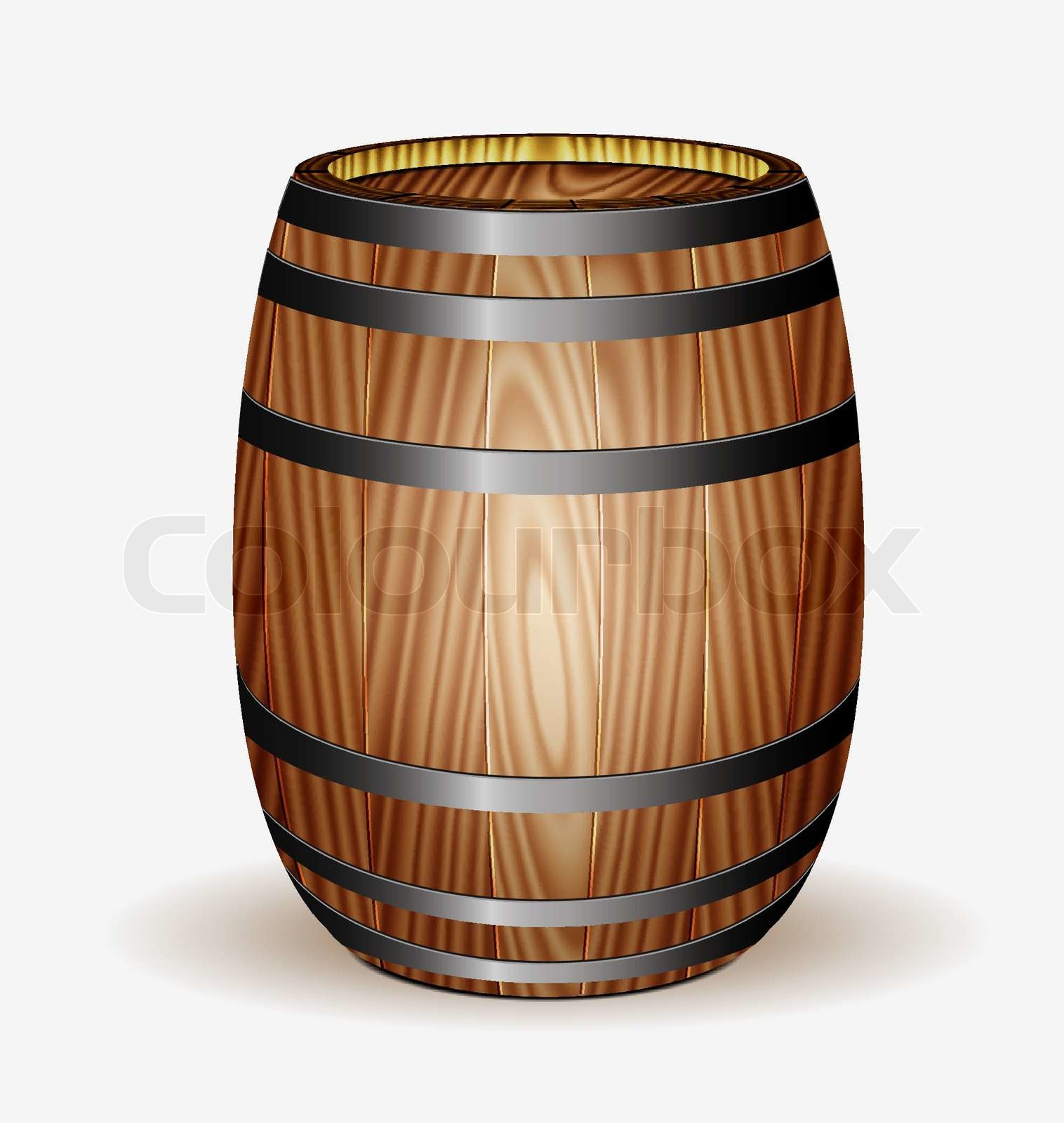 Wooden barrel. Vector Stock vector Colourbox