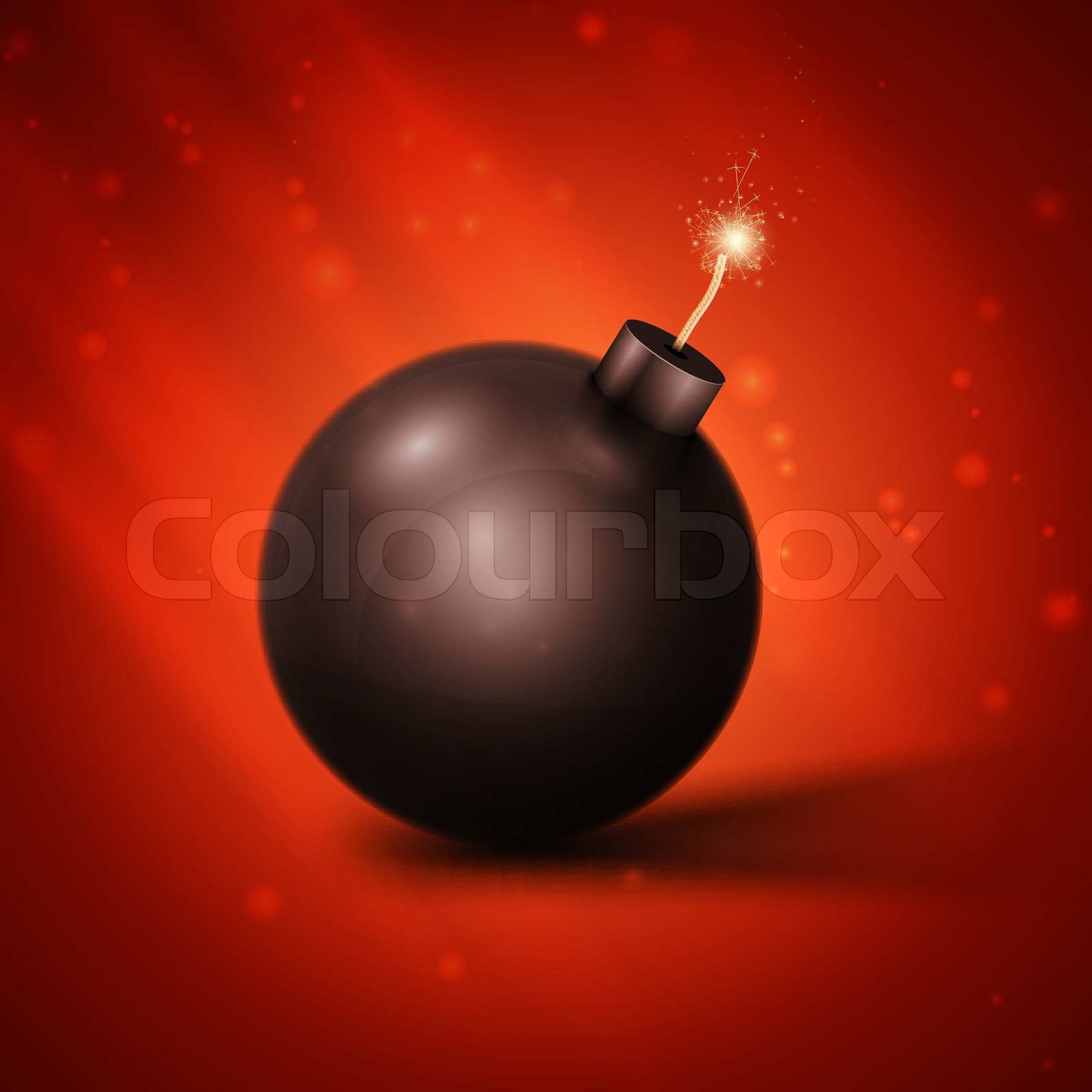 bombe, rot, boom | Stock-Vektor | Colourbox