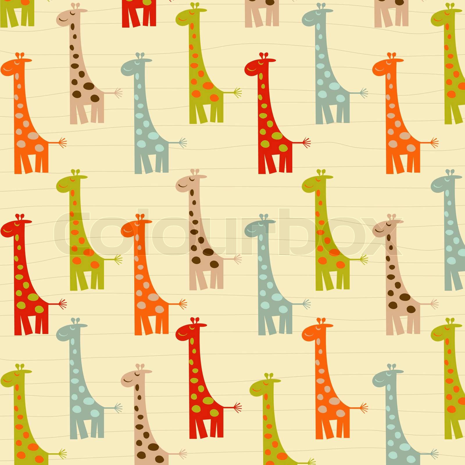giraffen, muster, giraffe | Stock-Vektor | Colourbox