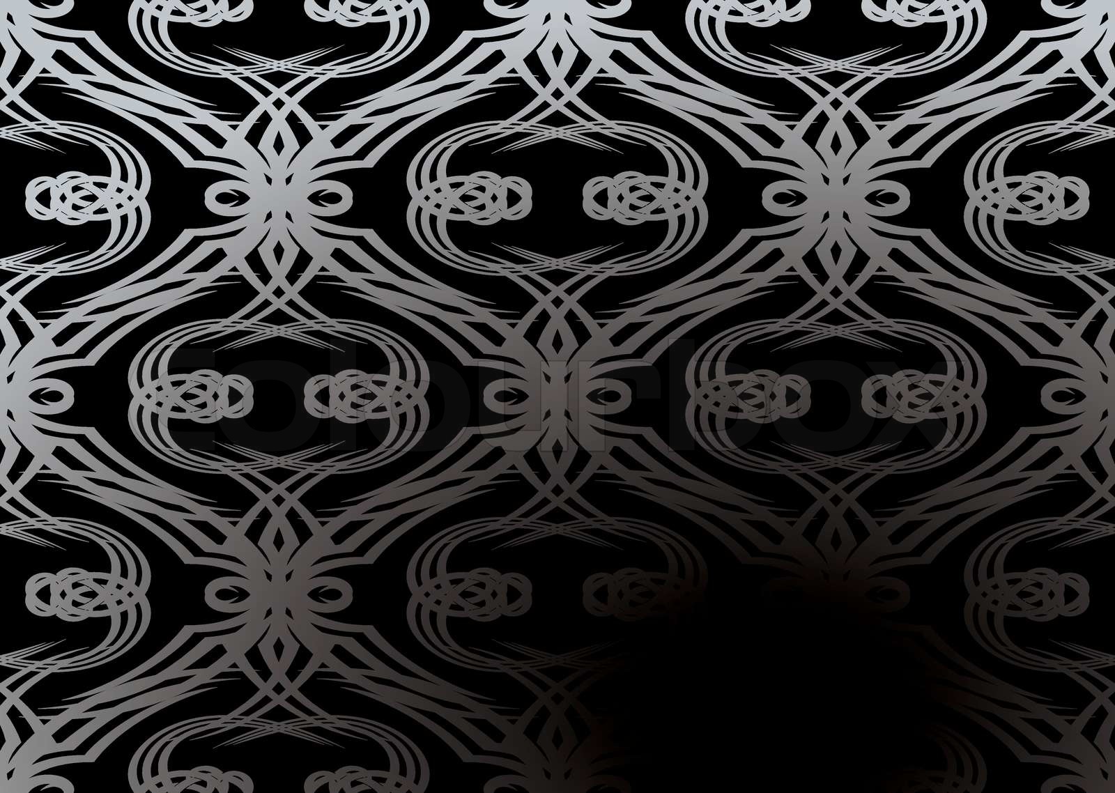 Silver and black wallpaper design with gradient effect Stock vector