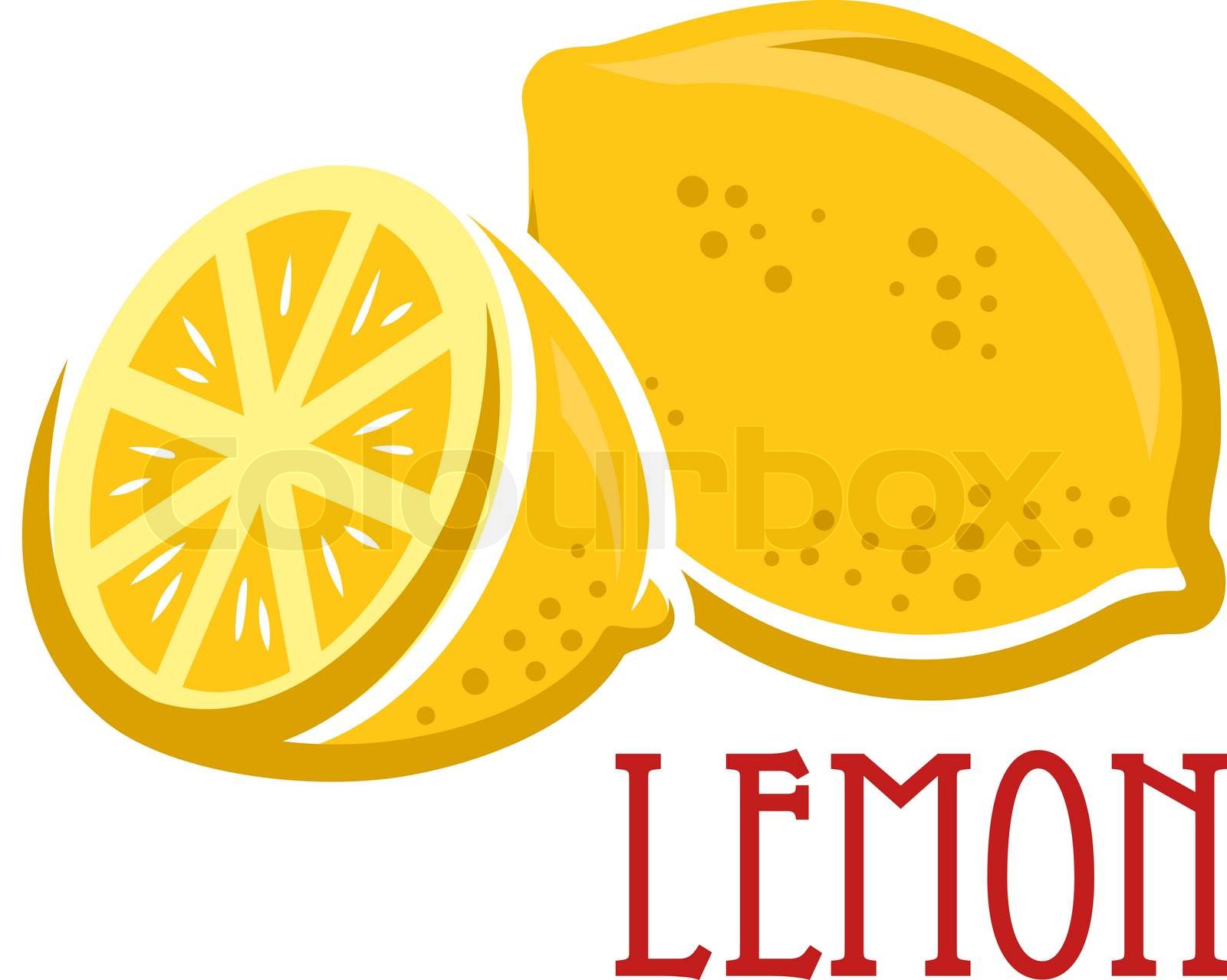 Lemon fruit symbol Stock vector Colourbox