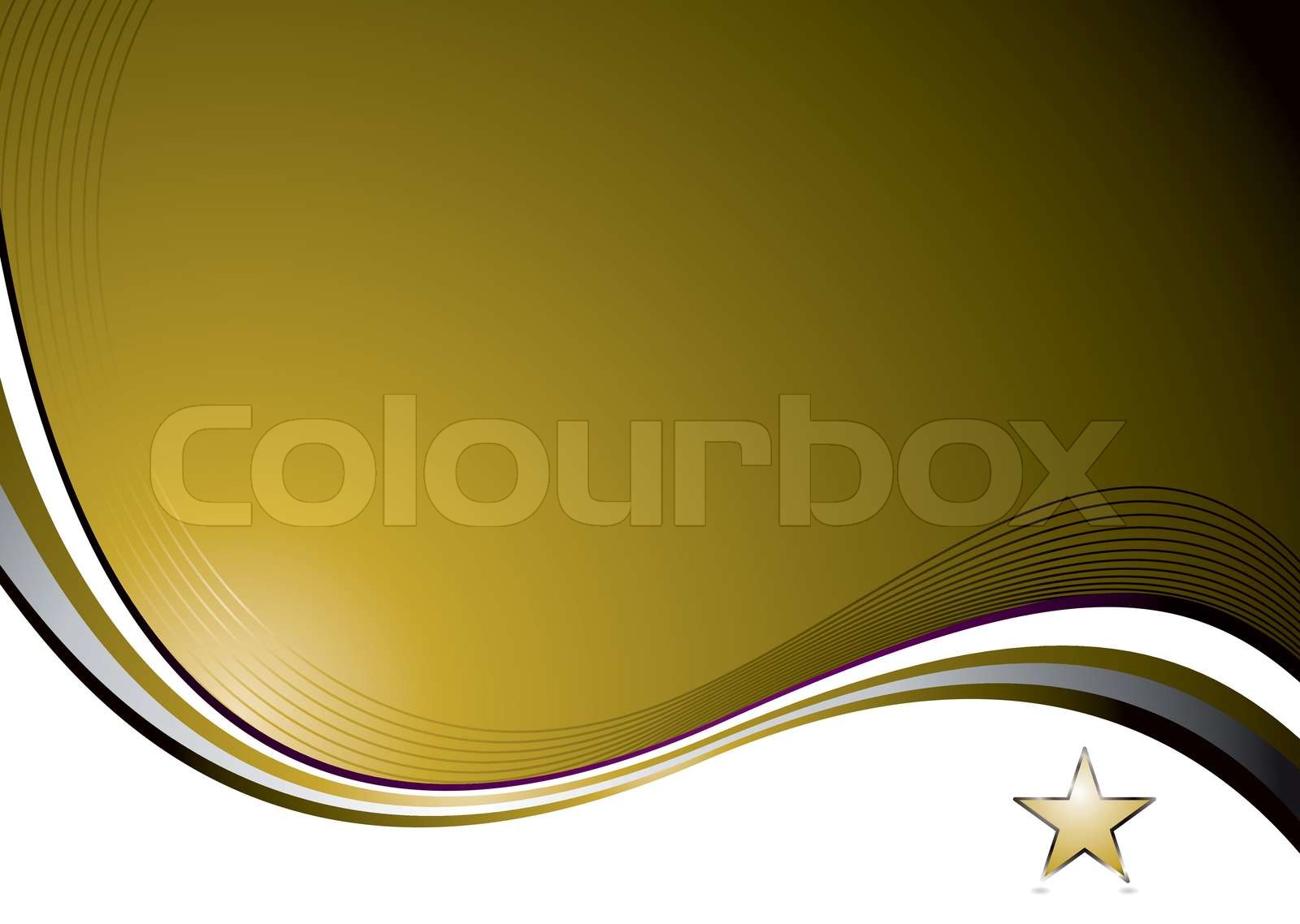 Golden background with a flowing design and space for a logo | Stock ...