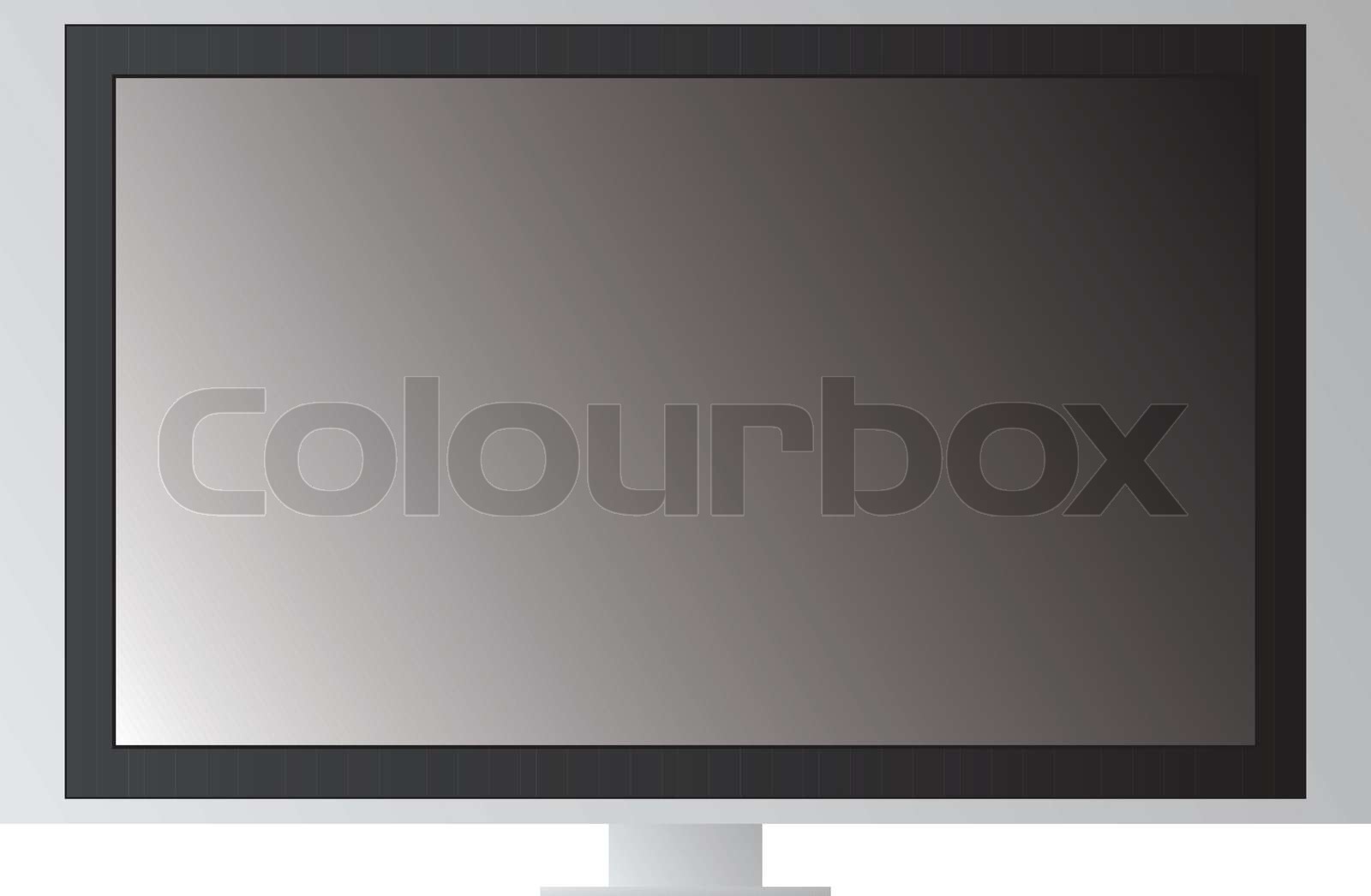 A drawn wide screen lcd television in black and white | Stock vector ...