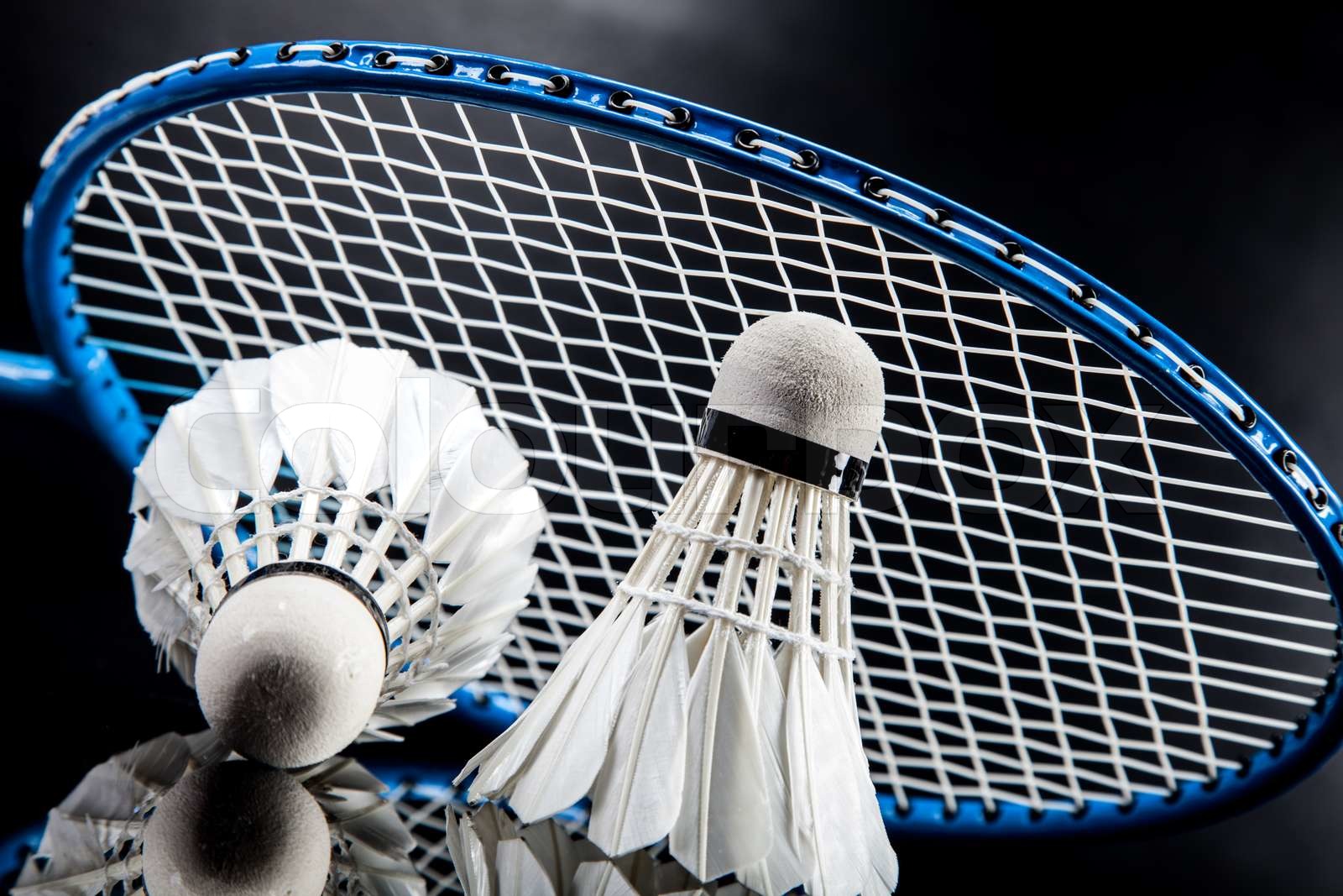 a-set-of-badminton-paddle-and-the-shuttlecock-stock-image-colourbox