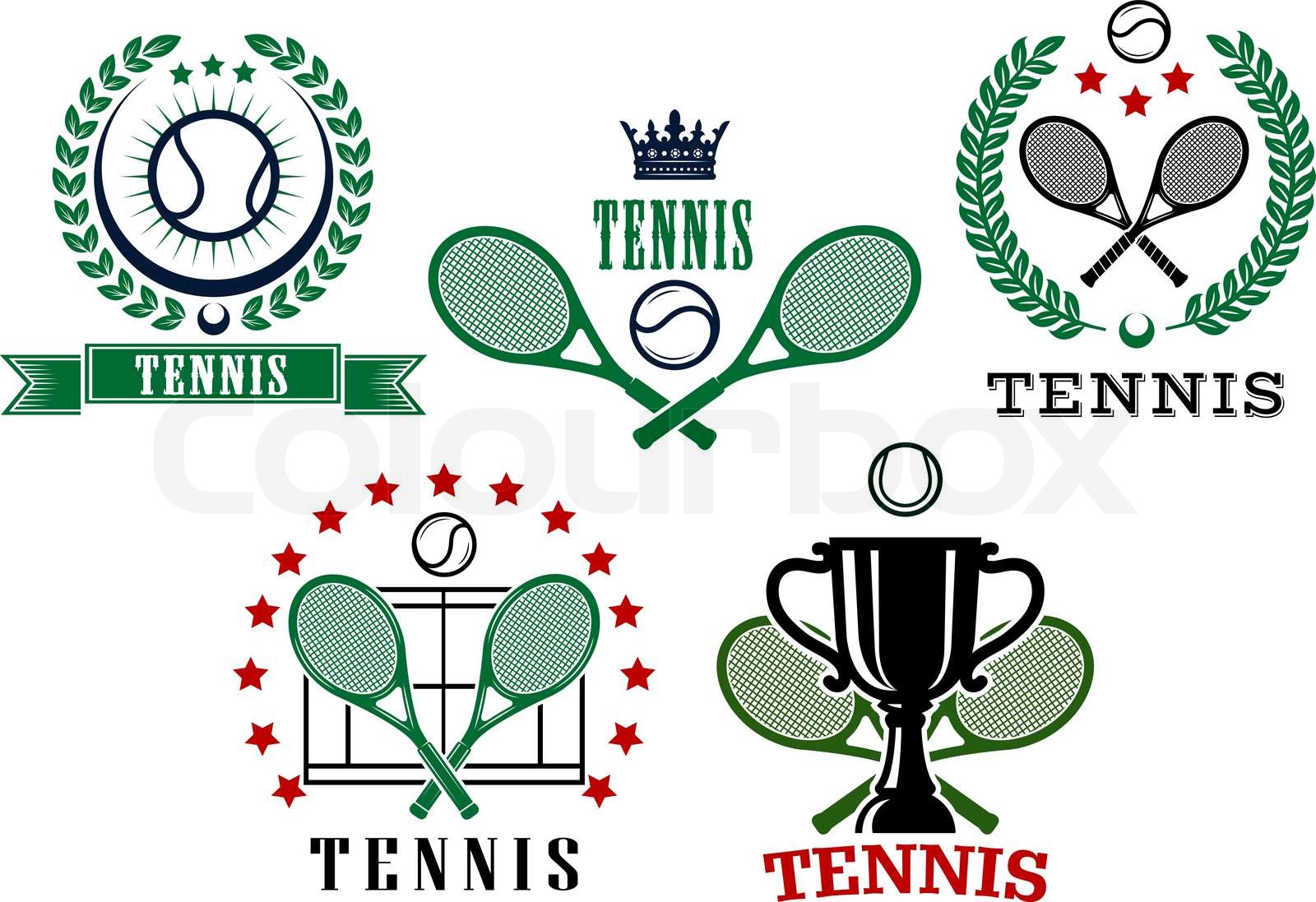 Assorted tennis tournament symbols | Stock vector | Colourbox