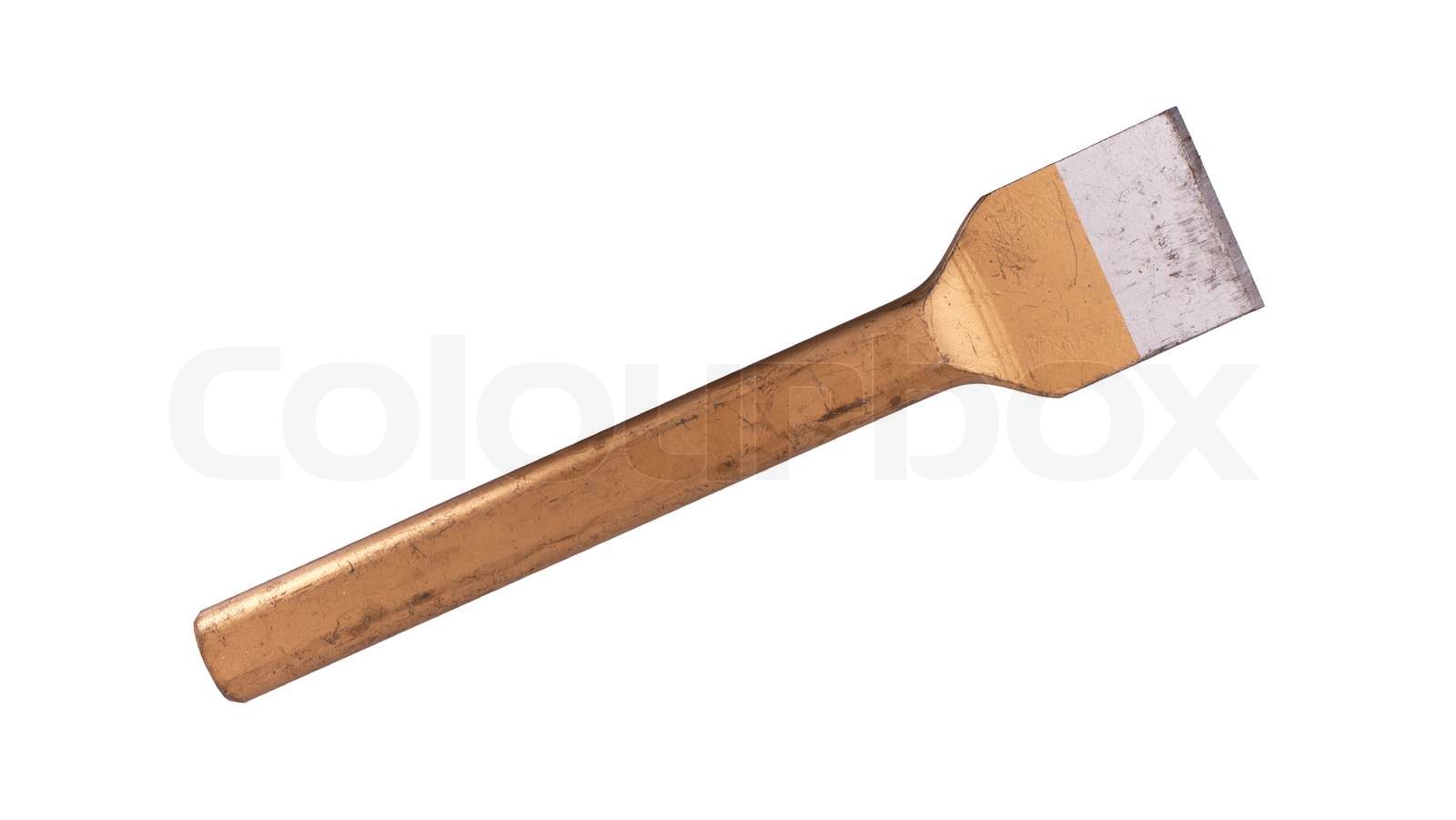 Cold chisel isolated Stock image Colourbox