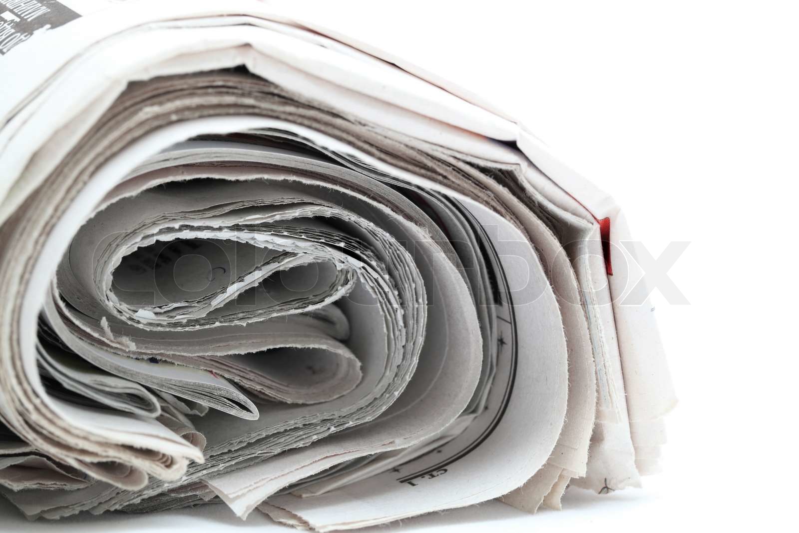 newspaper roll Stock image Colourbox