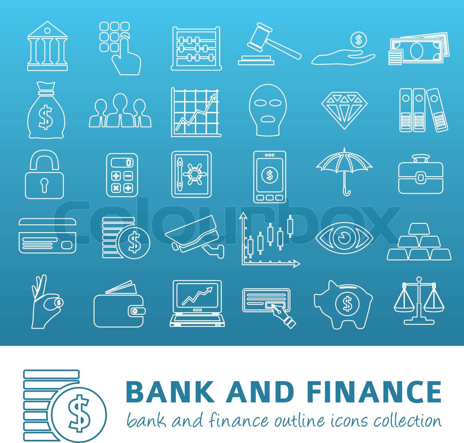 bank, system, icon | Stock-Vektor | Colourbox