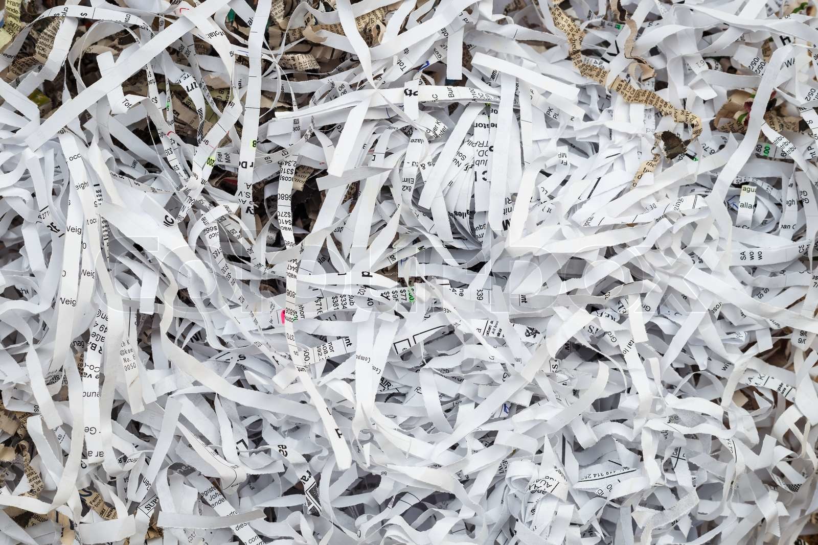 Scrap Paper from paper cutter | Stock image | Colourbox