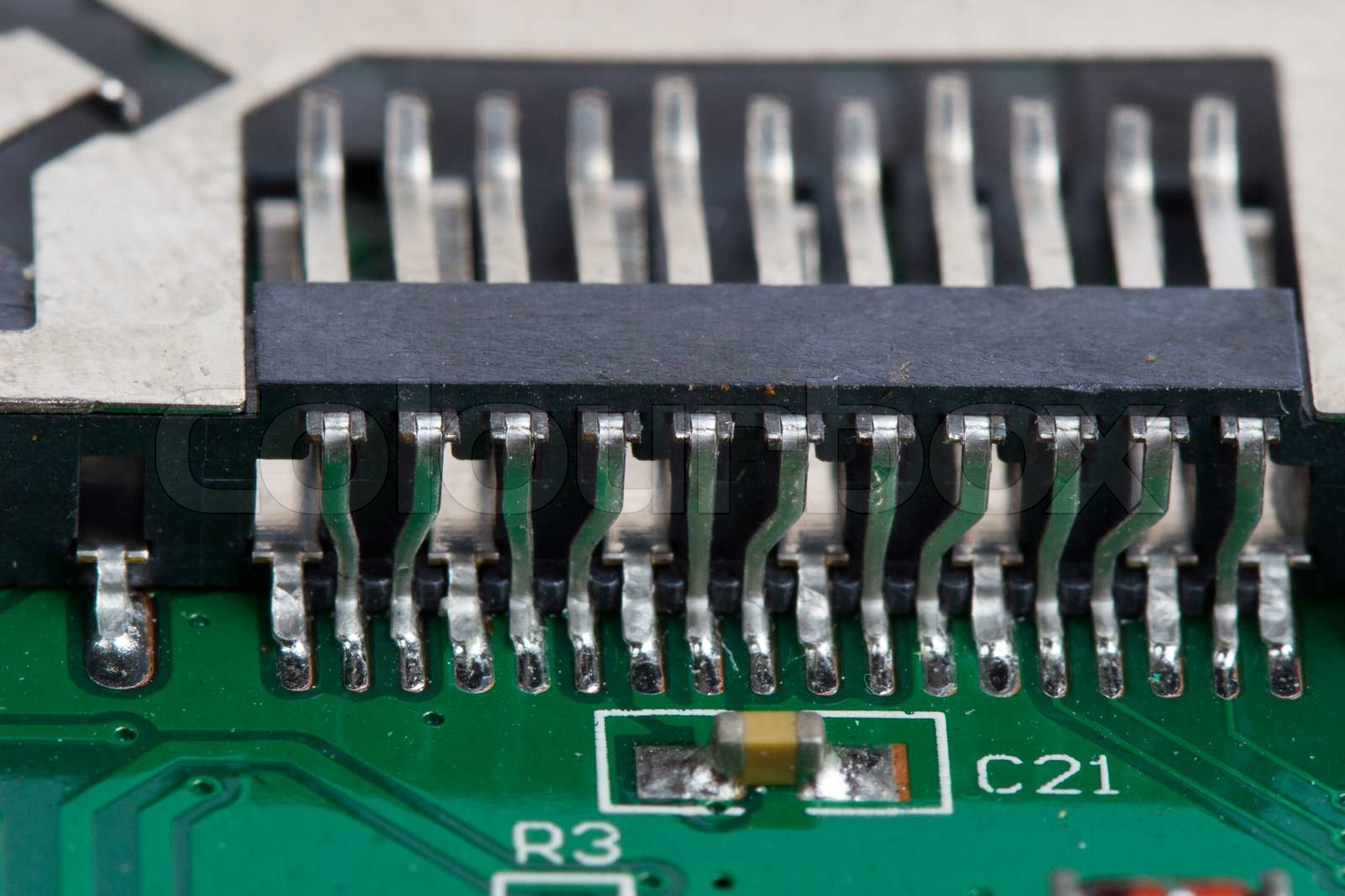 Digital hardware closeup Stock image Colourbox