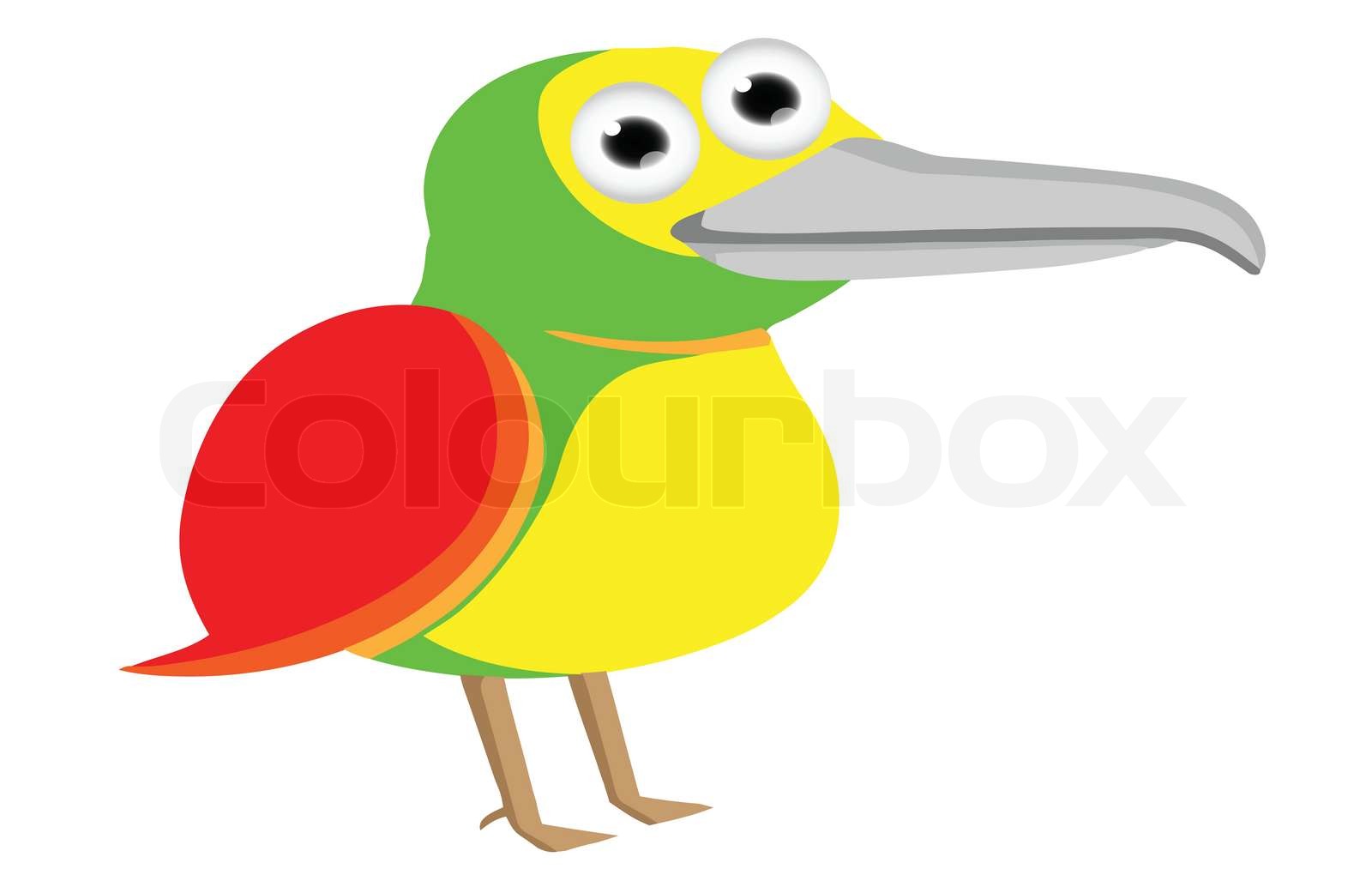 cute baby bird cartoon | Stock vector | Colourbox