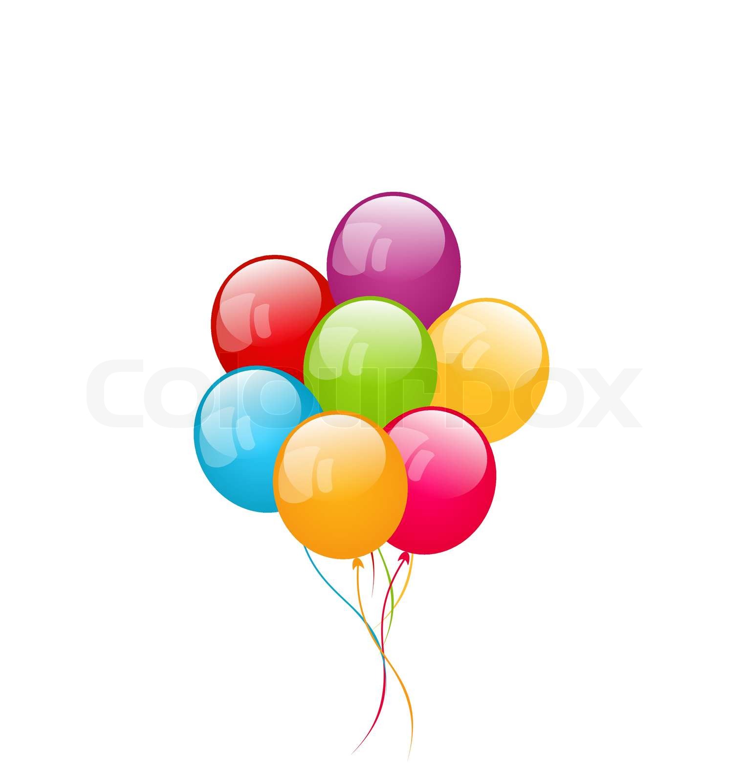 ballon, freigestellt, geburtstag StockVektor Colourbox