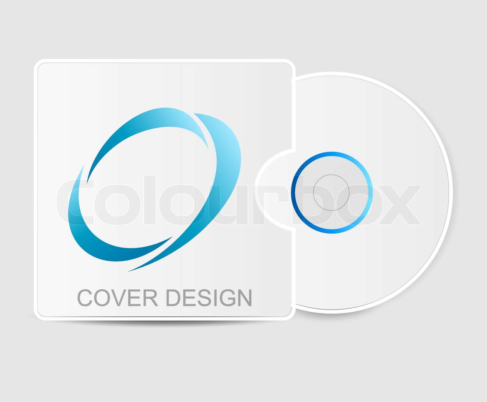 Blank white compact disk | Stock vector | Colourbox