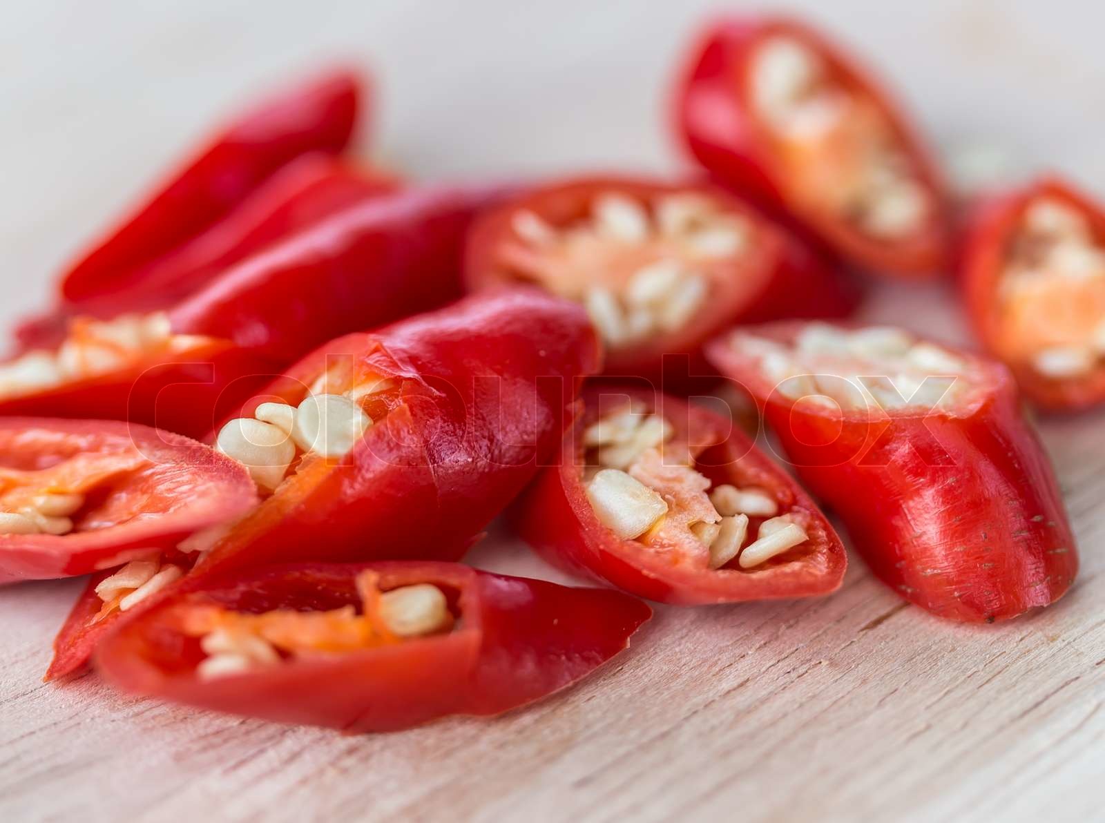 Chopped Chillies Represents Red Pepper And Burning | Stock image ...