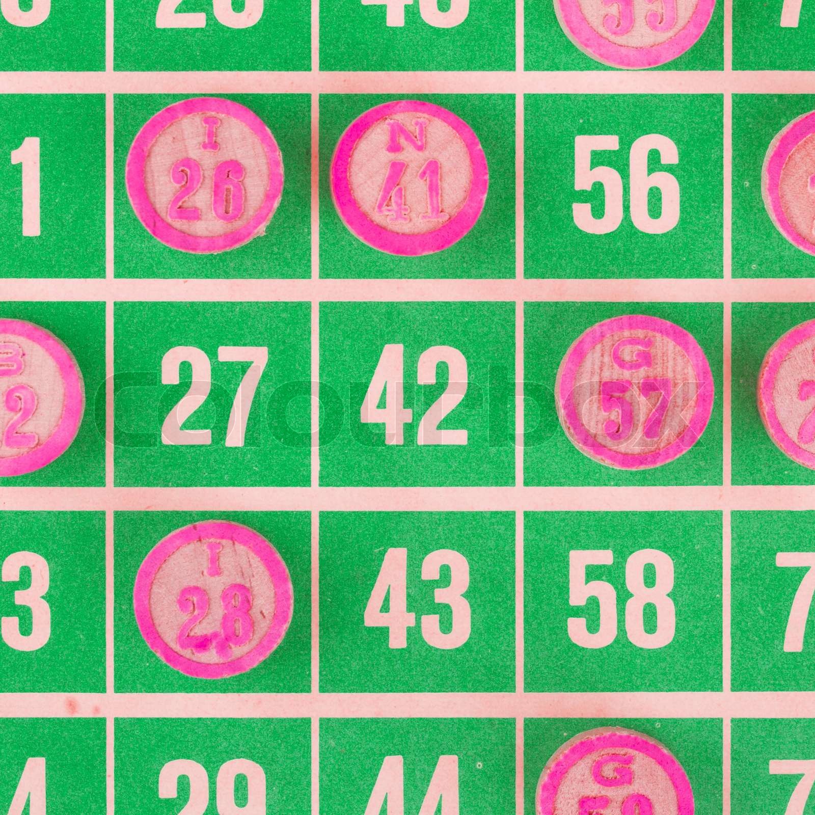 Green bingo card isolated | Stock image | Colourbox