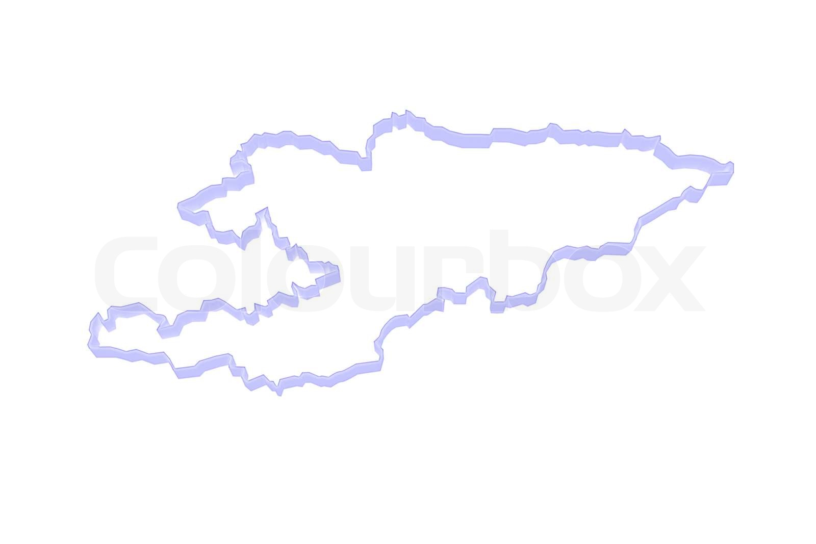 Map Of Kyrgyzstan Stock Image Colourbox