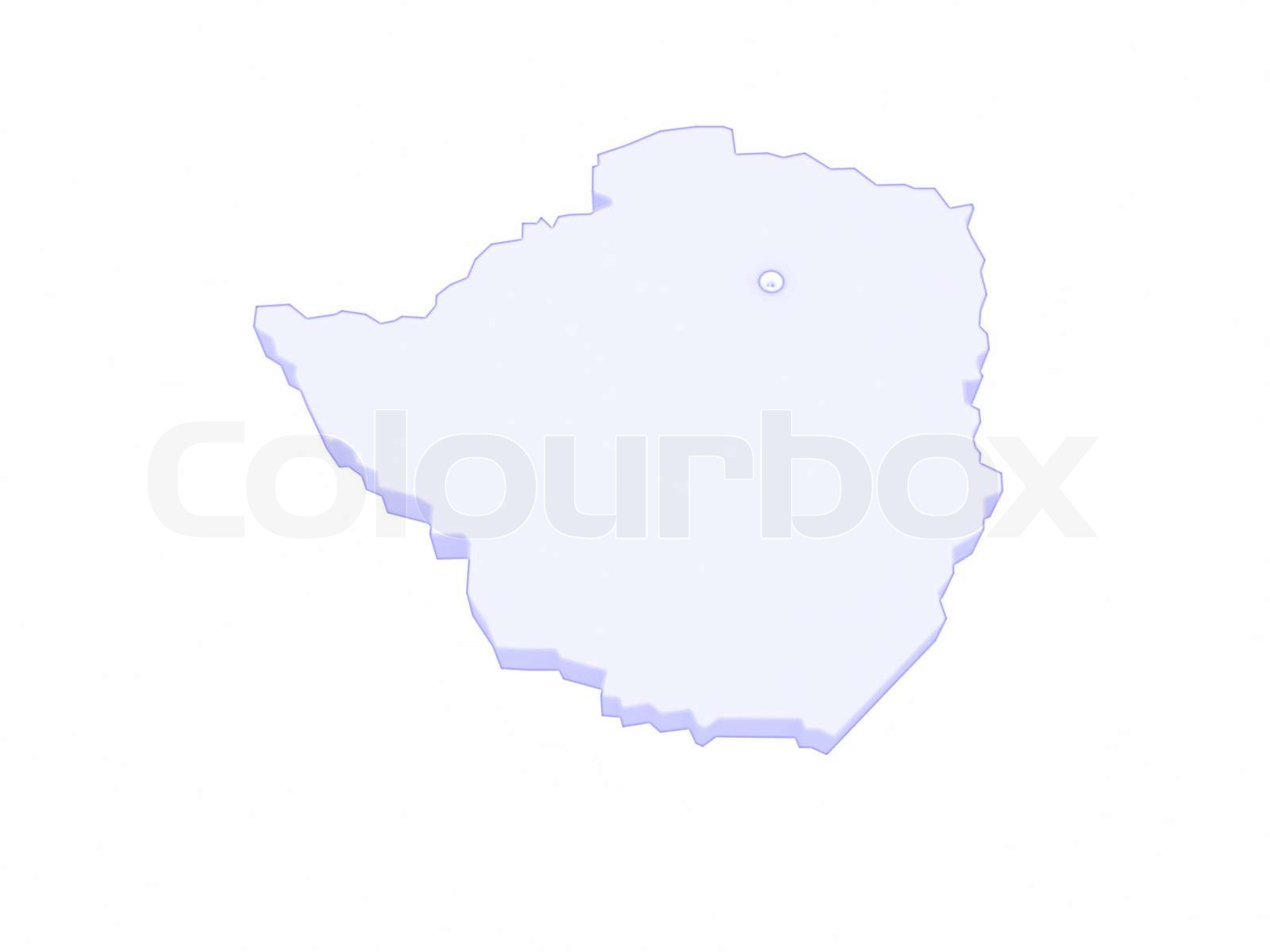 Map of Zimbabwe. | Stock image | Colourbox