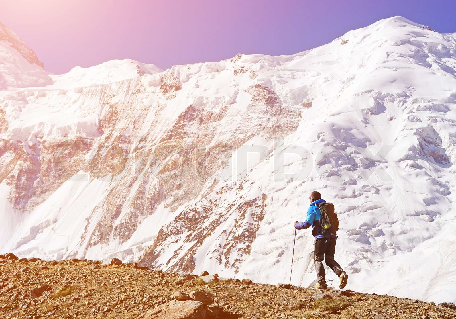 Climber In Himalayan Mountain Stock Image Colourbox Climber In Himalayan Mountain Stock Image Colourbox