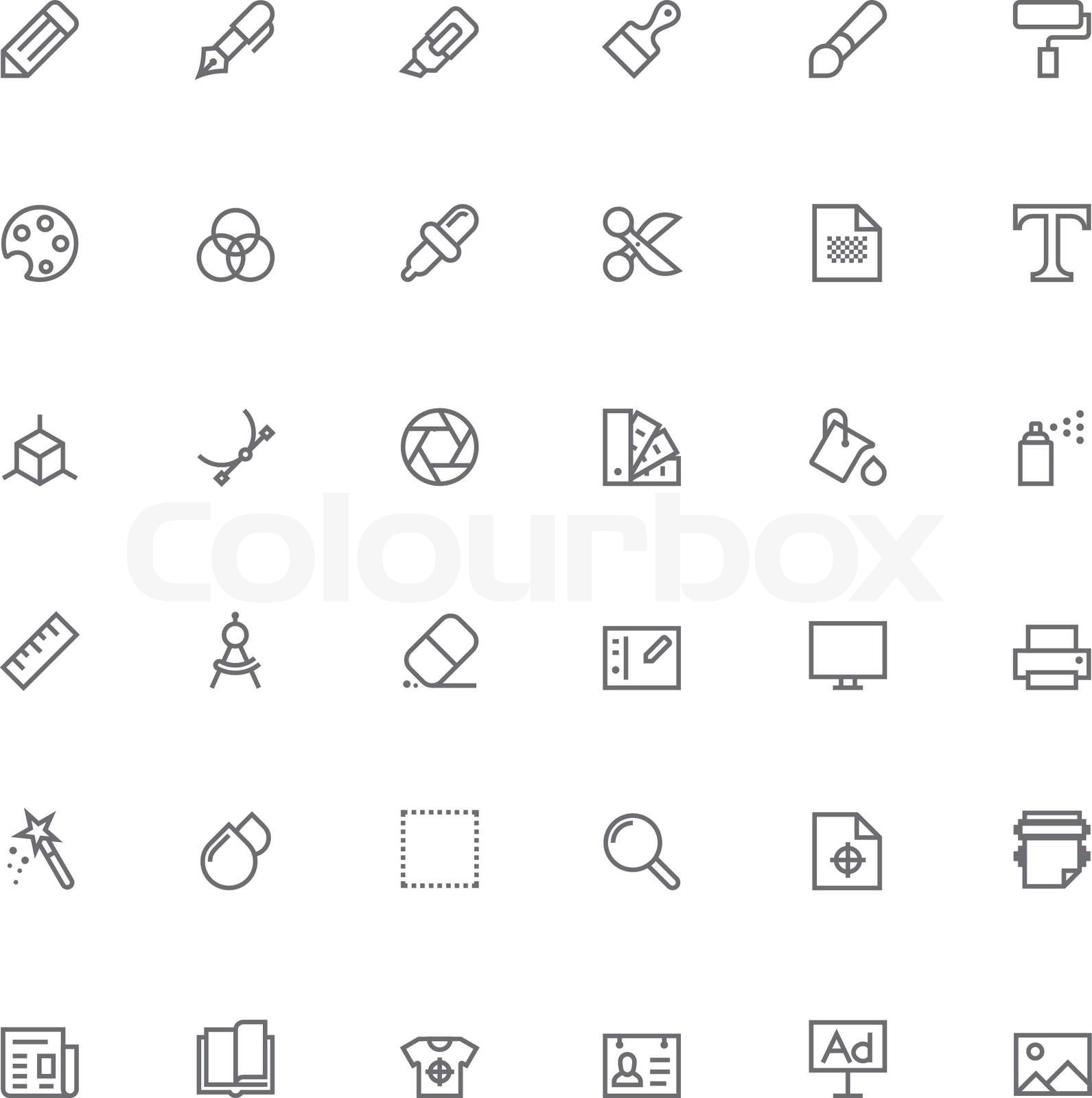 Graphic design icon set | Stock vector | Colourbox