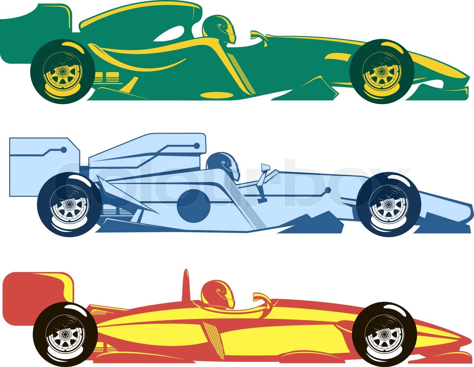 racing cars | Stock vector | Colourbox