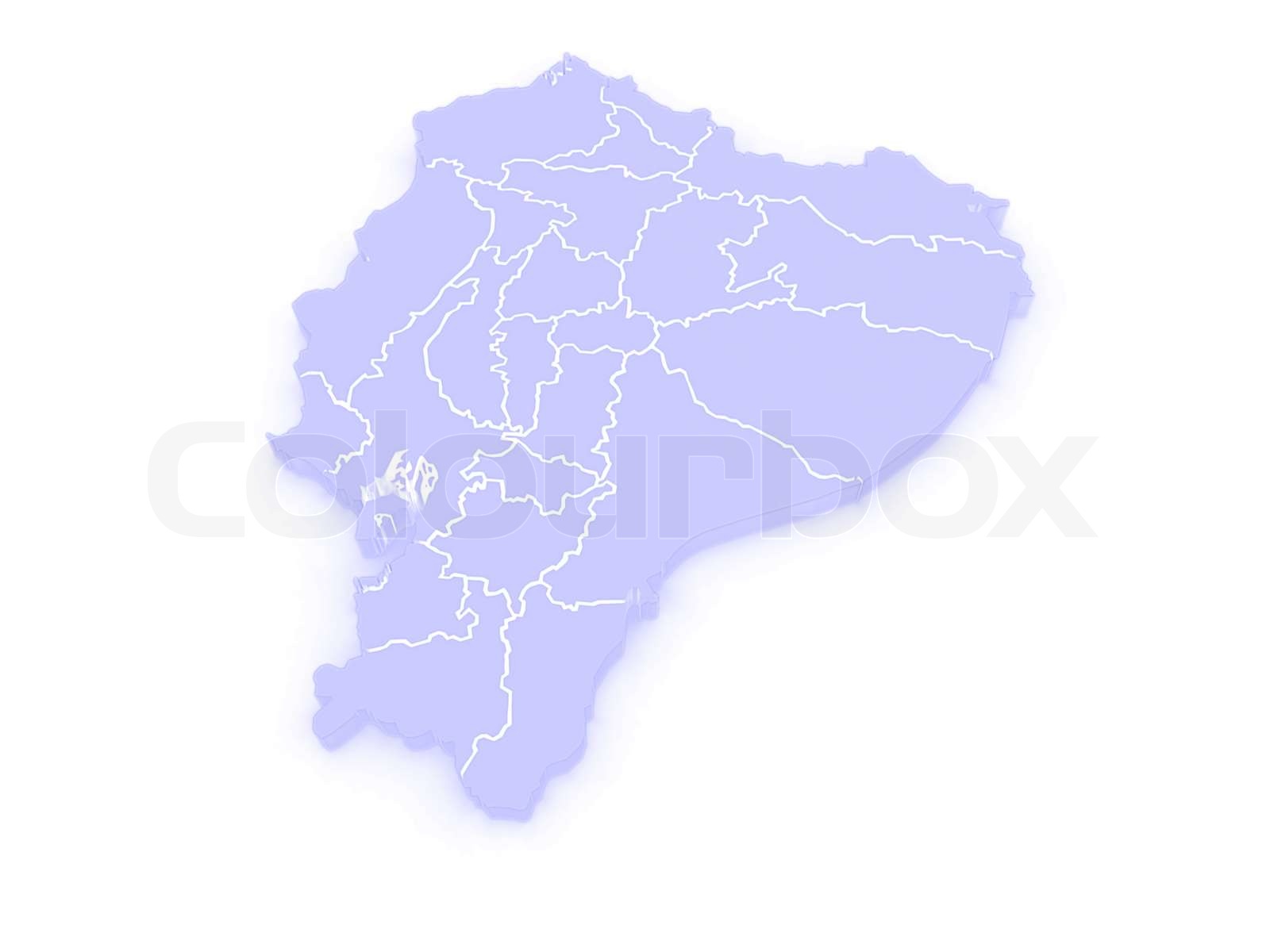 Map of Ecuador. | Stock image | Colourbox