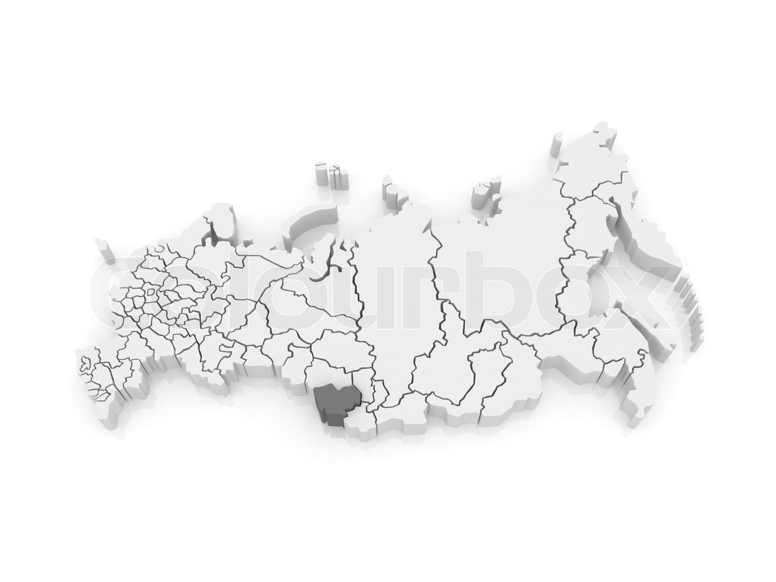 Map of the Russian Federation. Altai Krai. | Stock image | Colourbox