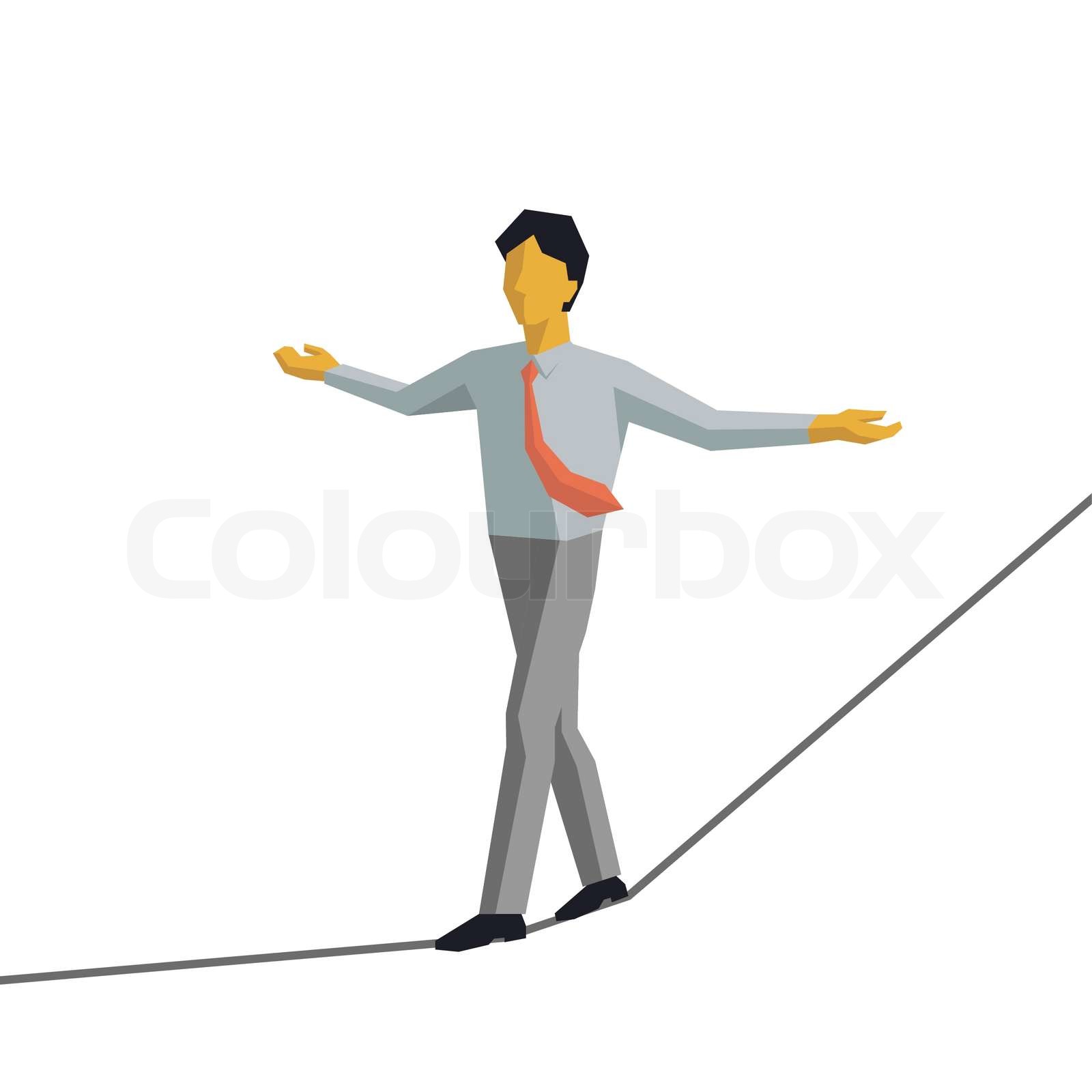 Walk on rope Stock vector Colourbox