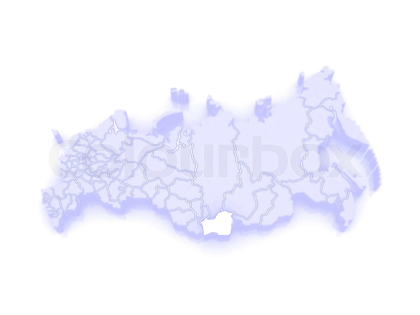 Map of the Russian Federation. Republic of Tyva (Tuva). | Stock image ...